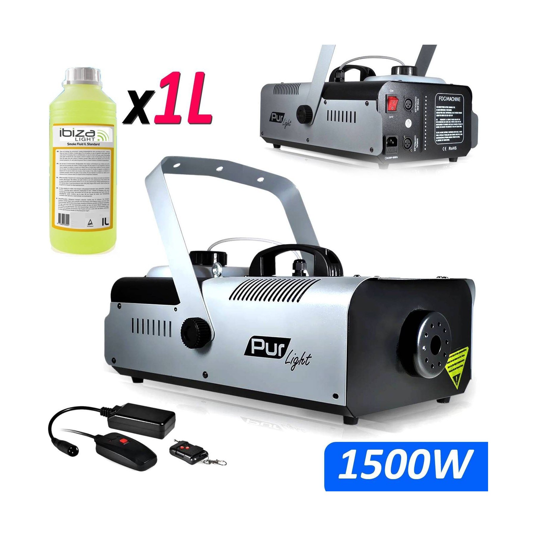 Machine à fumée PUR LIGHT Machine à fumée Pro Sono 1500W + Etrier
