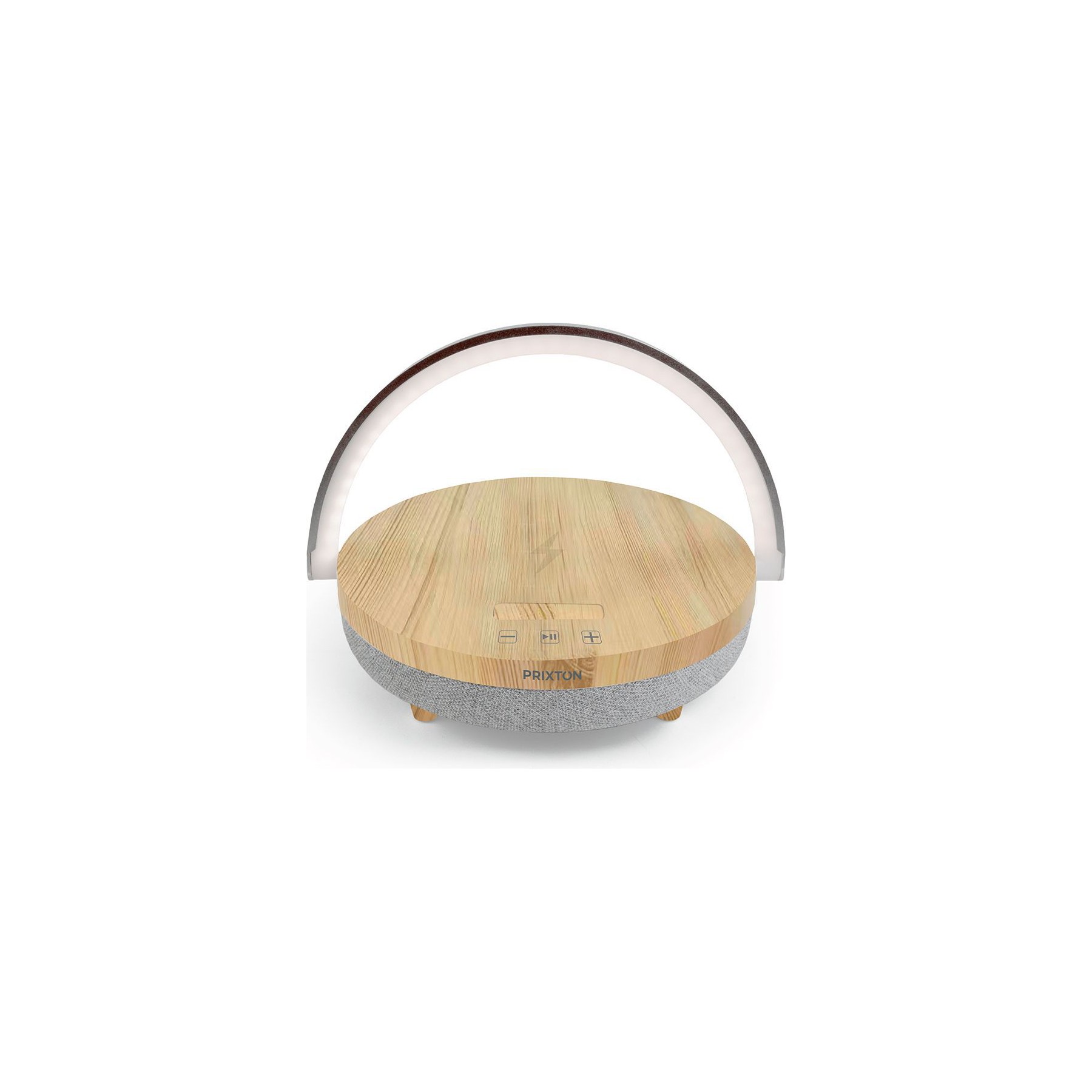 Enceinte Bluetooth PRIXTON Lampe LED Multifonction Bluetooth Bois