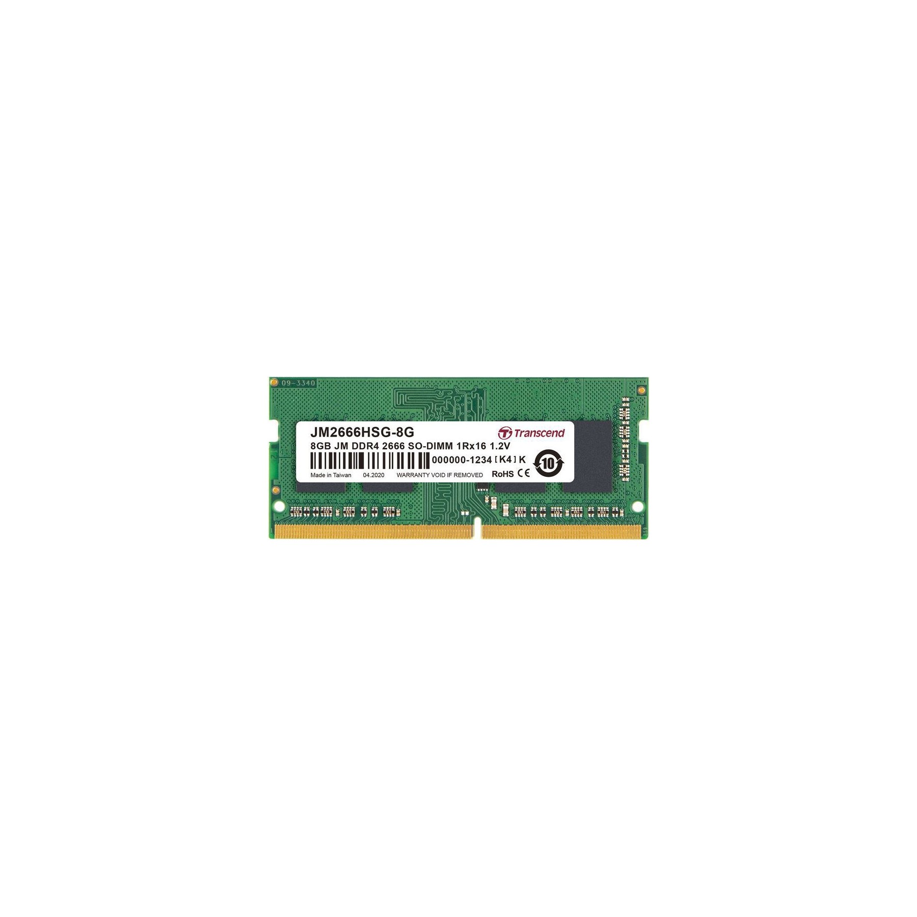 Mémoire vive TRANSCEND 8 Go DDR4 2666 Mhz SO-DIMM