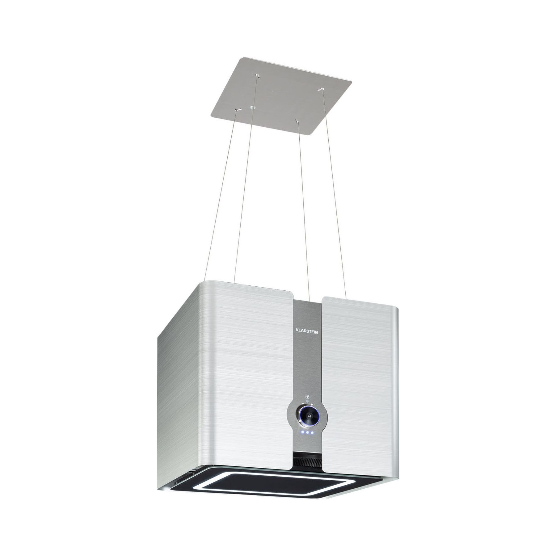 Hotte décorative îlot KLARSTEIN Futurelight îlot 420 m³/h LED Wifi inox