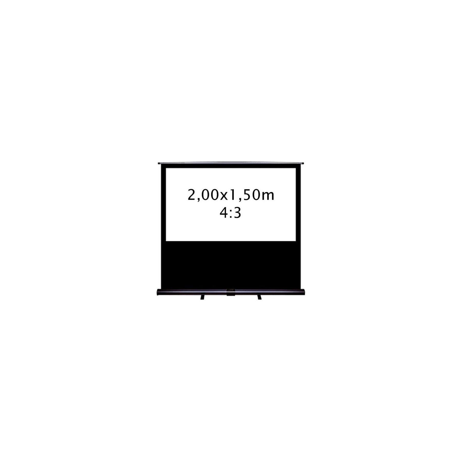 Ecran de projection KIMEX transportable 2,00 x 1,50 m, format 4:3