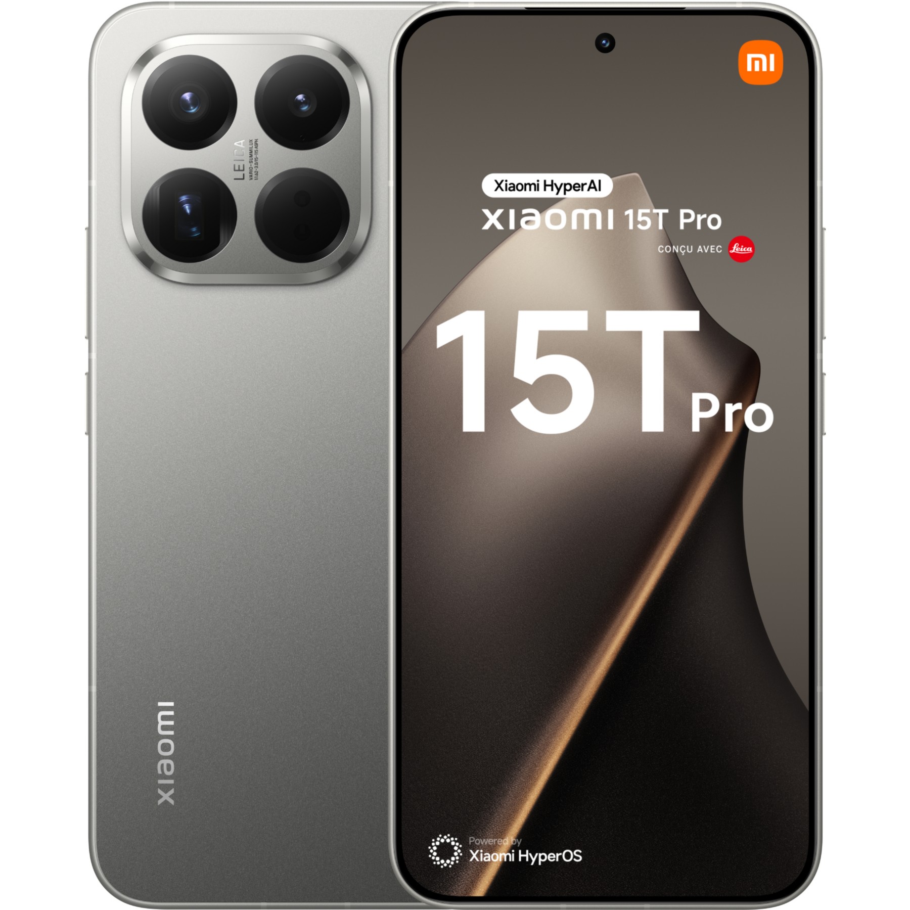 Smartphone XIAOMI 15T Pro conçu avec Leica 512Go Gris