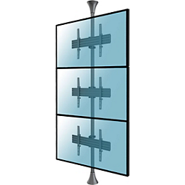 Pied TV KIMEX Support sol-plafond 3 écrans TV 32"-75",