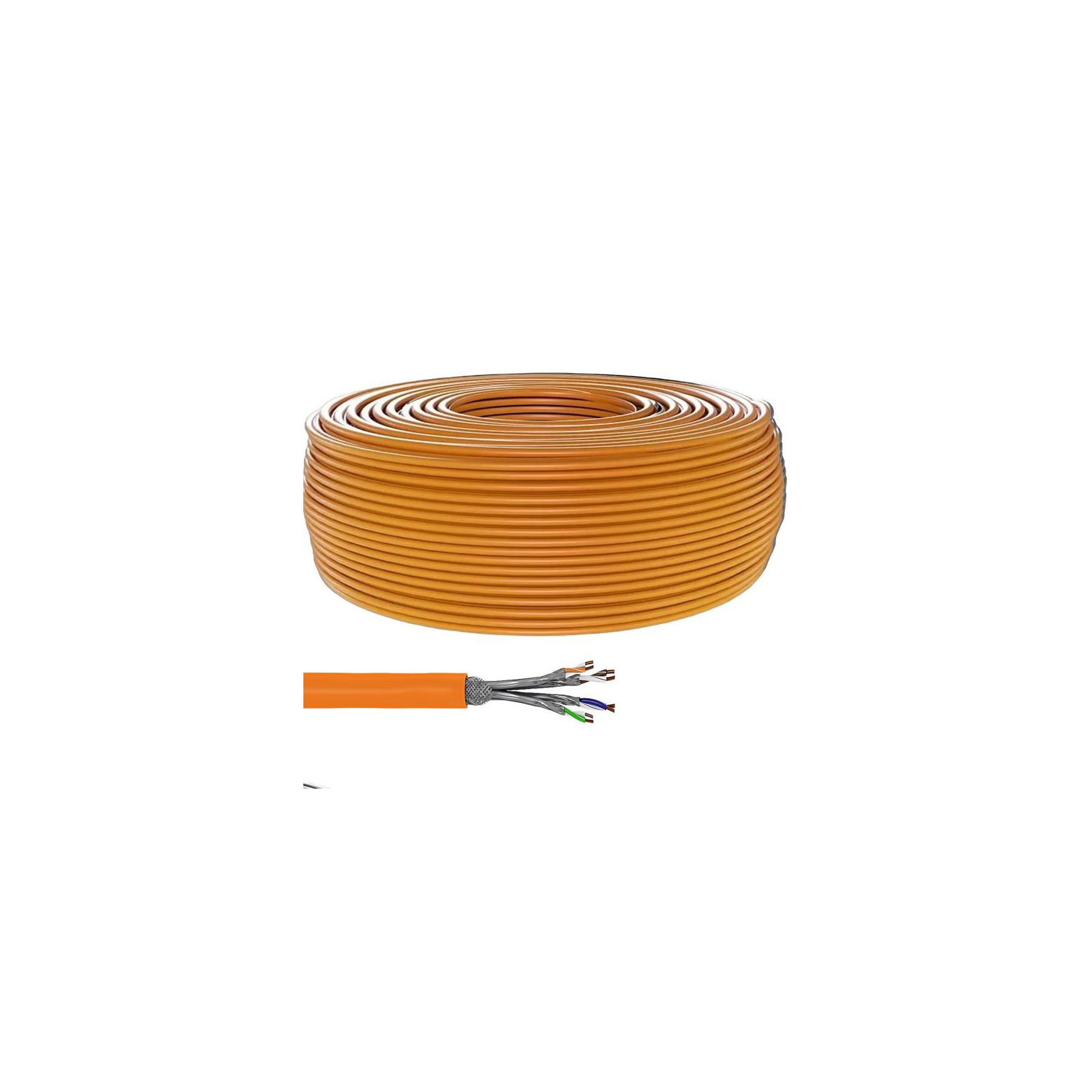 KOMELEC Câble RJ45 Cat7A surblindé rigide 500m