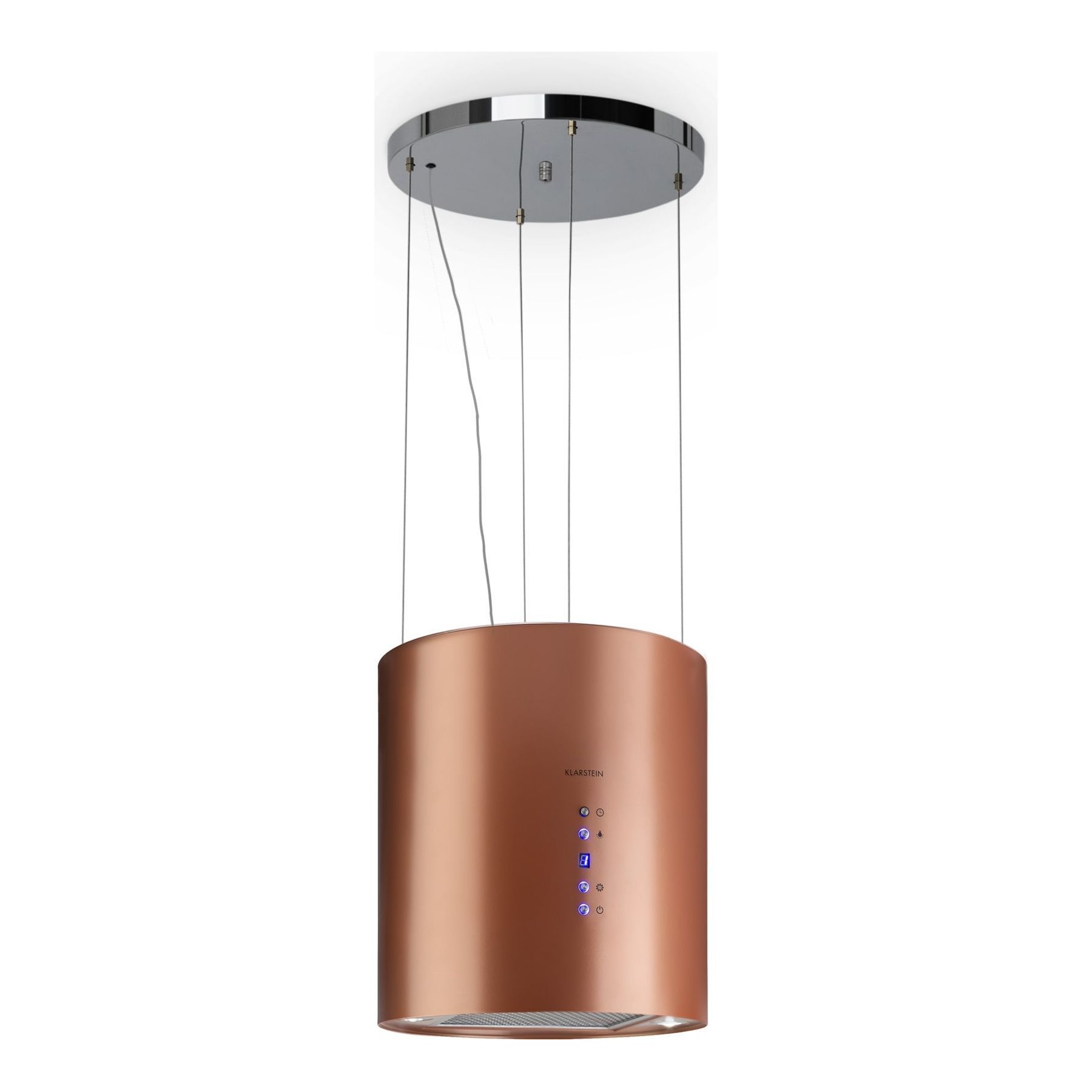 Hotte décorative îlot KLARSTEIN Barett îlot Ø 35cm 560 m³/h LED bronze
