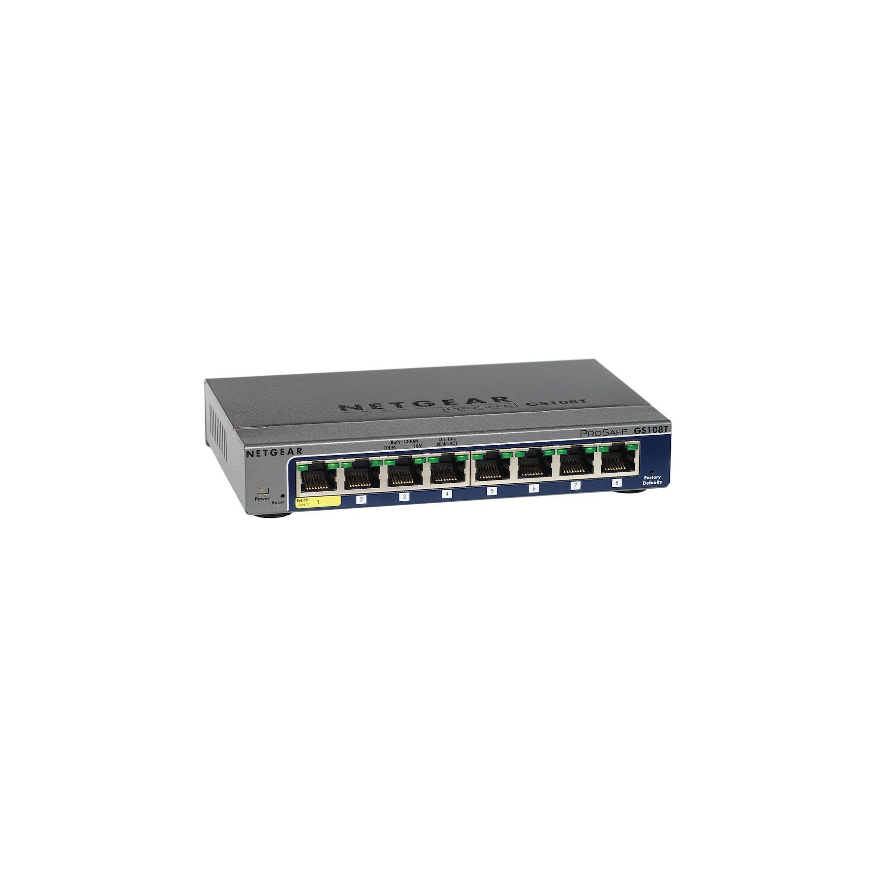 Switch ethernet NETGEAR Switch RJ45 Giga 8 Ports GS108T-300PES