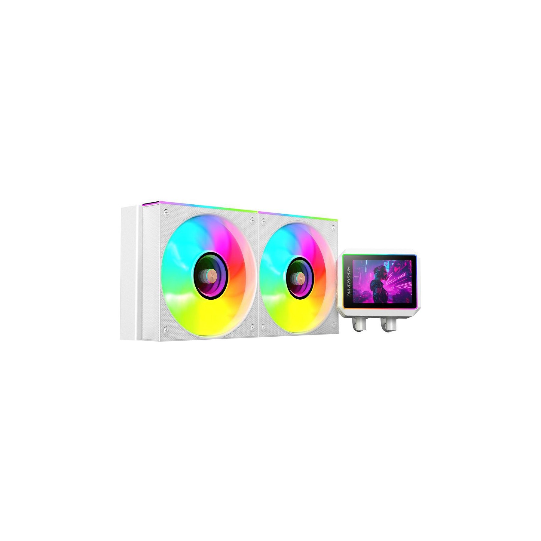 Kit de refroidissement MARS GAMING Vision II - 240 mm Blanc