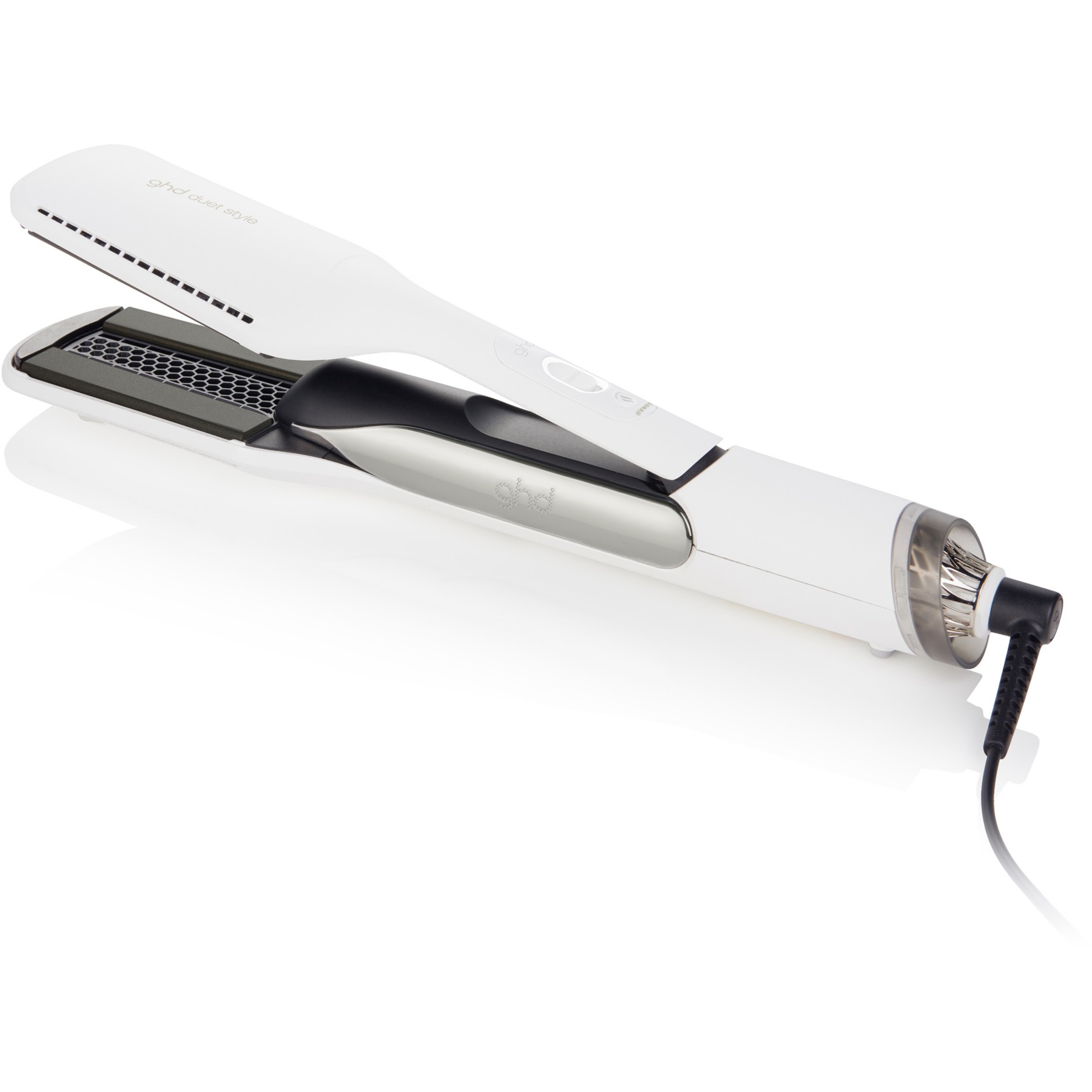 Lisseur séchant GHD 2-en-1 Duet Style Blanc : sèche et lisse simultanément sans dommage thermique