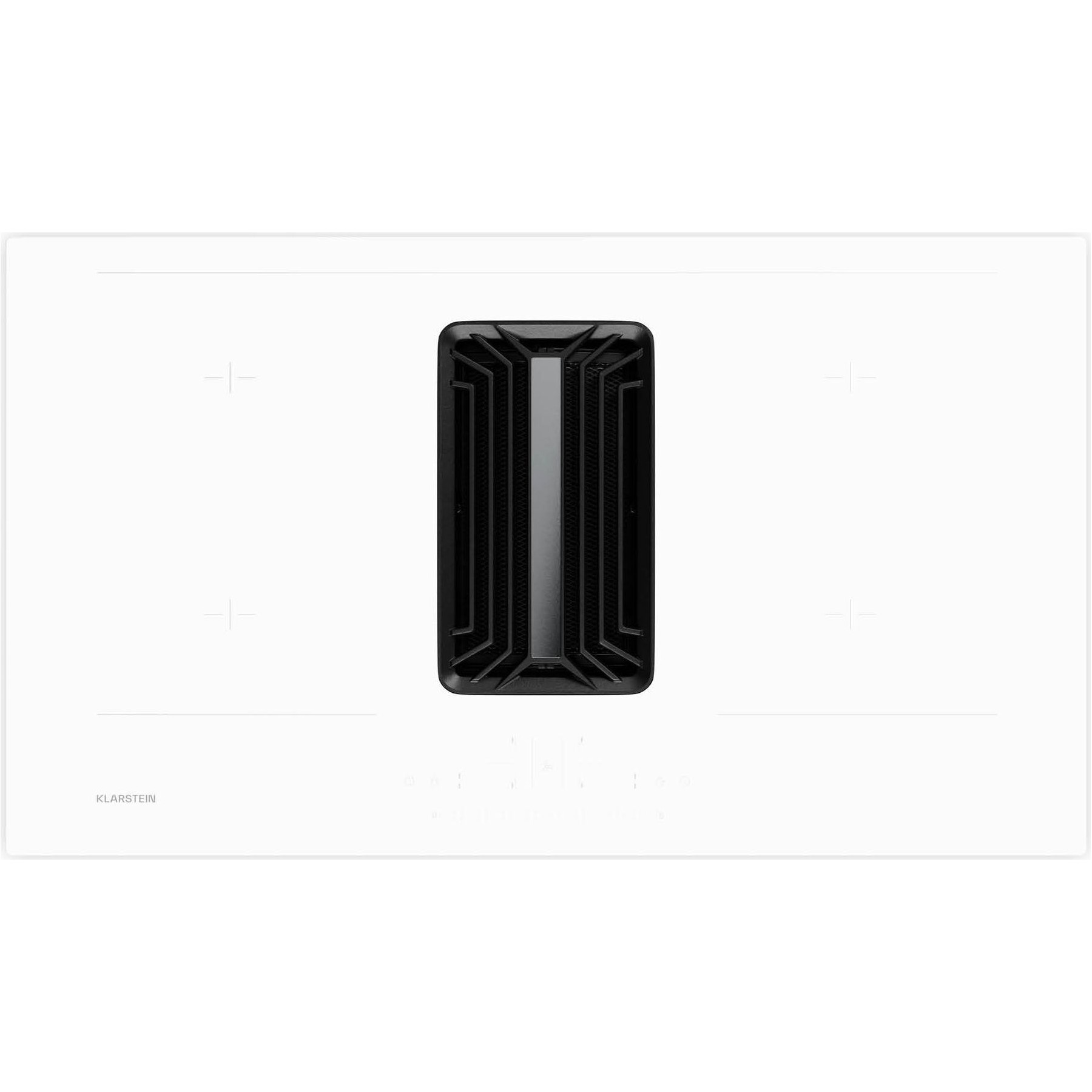 Plaque induction aspirante KLARSTEIN AirJet 90 avec hotte 90cm 750m³/h blanc