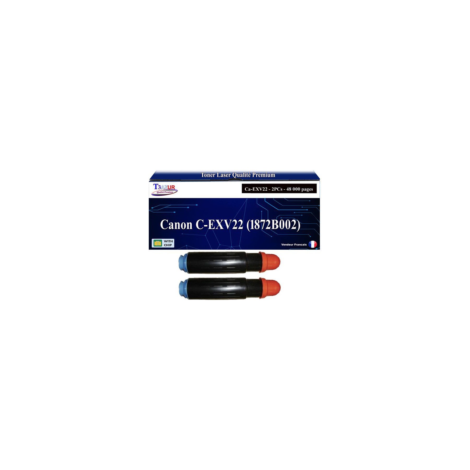Toner T3AZUR pour Canon iR5075 iR5065 CEXV22 (x2)