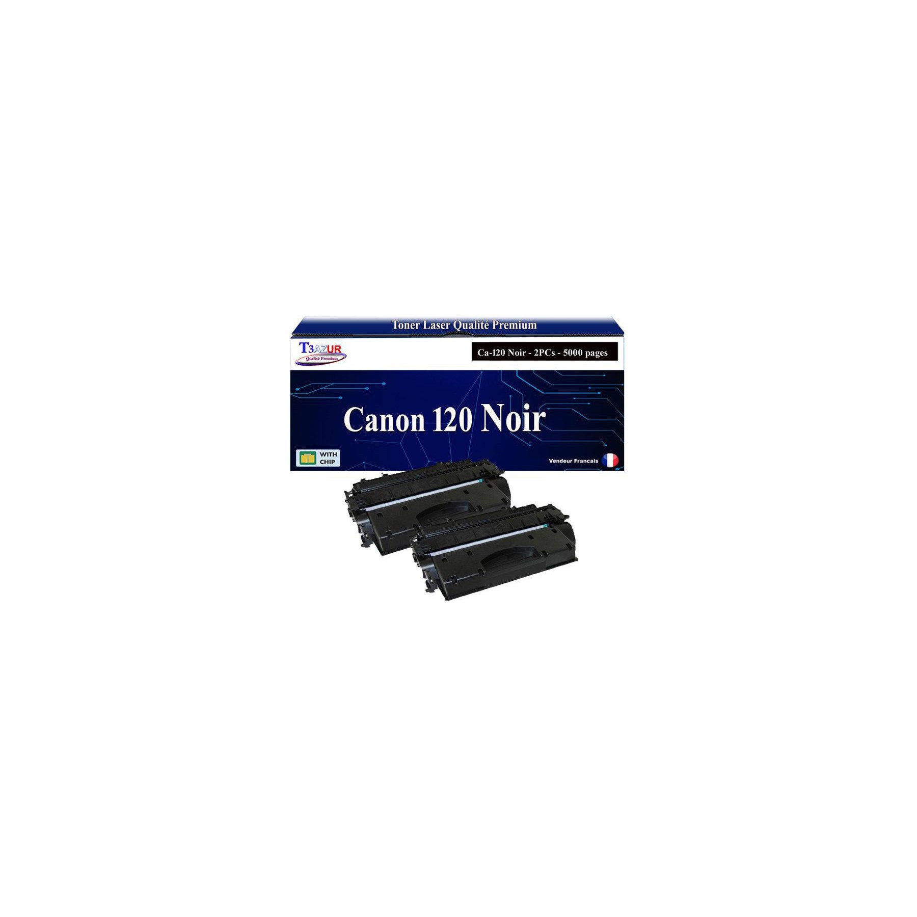 Toner T3AZUR pour Canon imageCLASS D1150, 120 x2