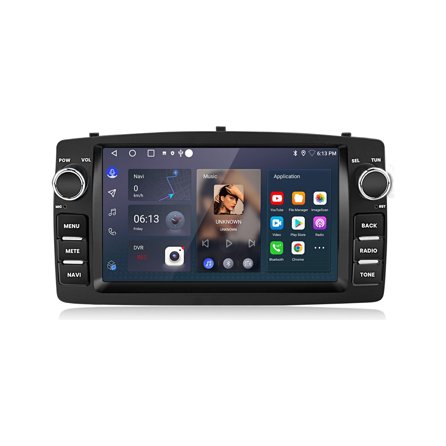 Autoradio connecté JUNSUN pour Toyota Corolla E120/BYD F3 Carplay