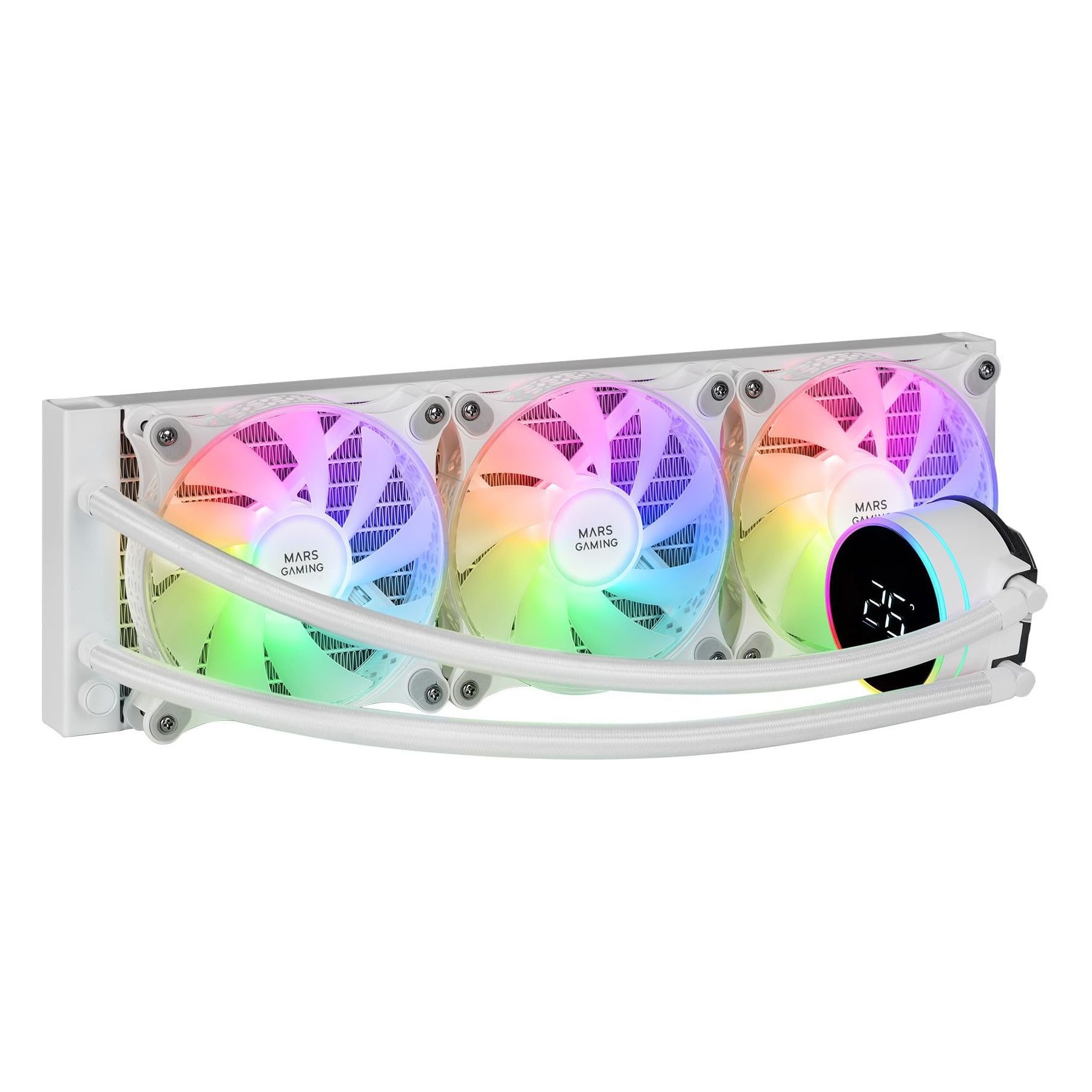 Kit de refroidissement MARS GAMING LCD - 360 mm Blanc