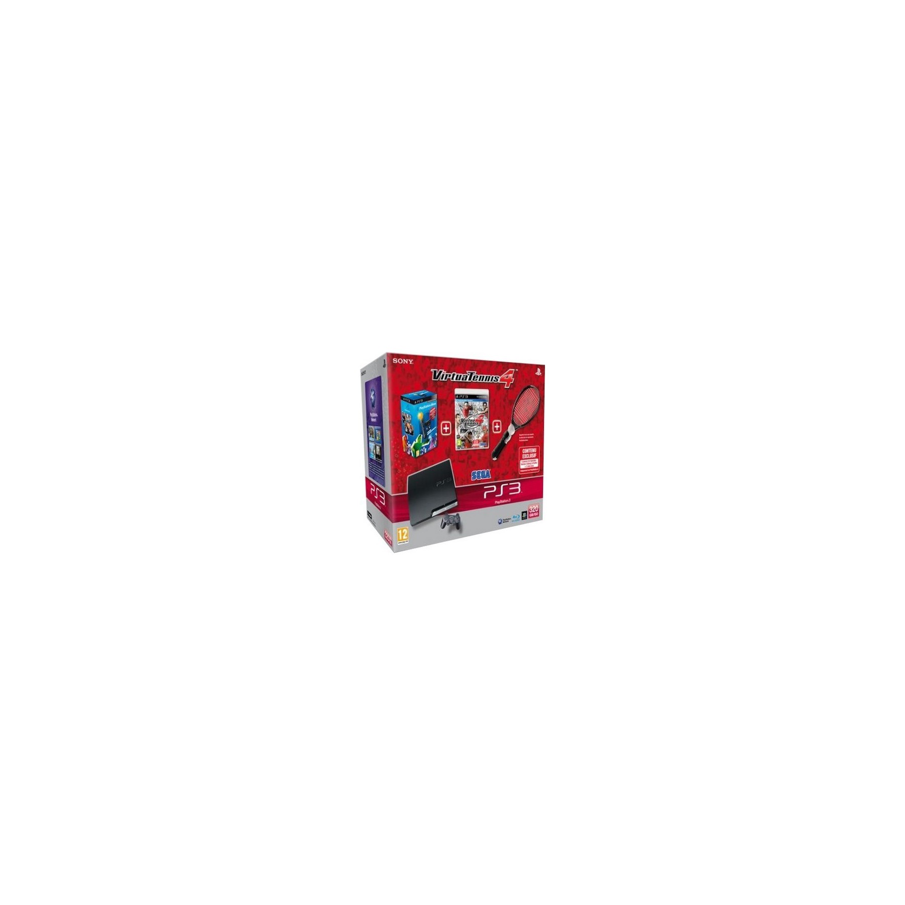 Console SONY PS3 320Go Noire+Virtua Tennis 4+Move Reconditionné