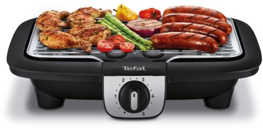 Barbecue électrique TEFAL BG931812 easygrill 2 en 1 sur pieds, 35x21 cm