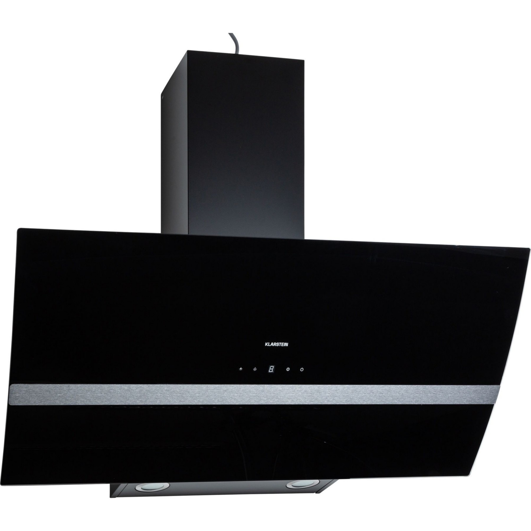 Hotte décorative murale inclinée KLARSTEIN Clara 90cm 509 m³/h tactile LED noir