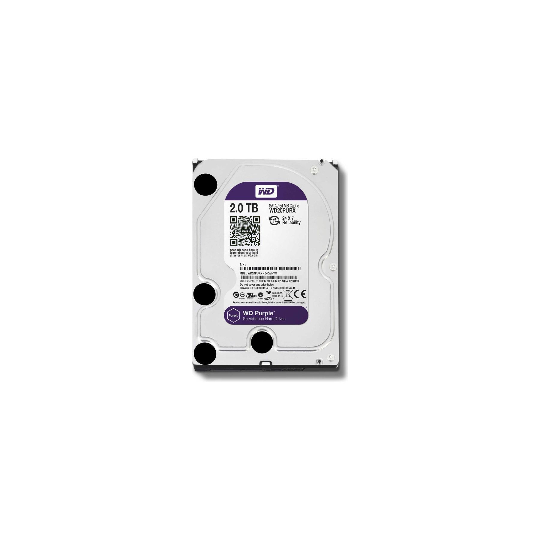 Disque dur interne WESTERN DIGITAL Disque dur Western Digital Purple, SATA