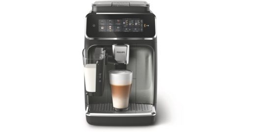 Expresso Broyeur PHILIPS EP3349/70 cafetière à grain LatteGo série 3300, 6 boissons, SilentBrew, Noir