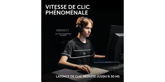 Souris Gamer Sans Fil LOGITECH PRO X2 SUPERSTRIKE LUNAR ECLIPSE