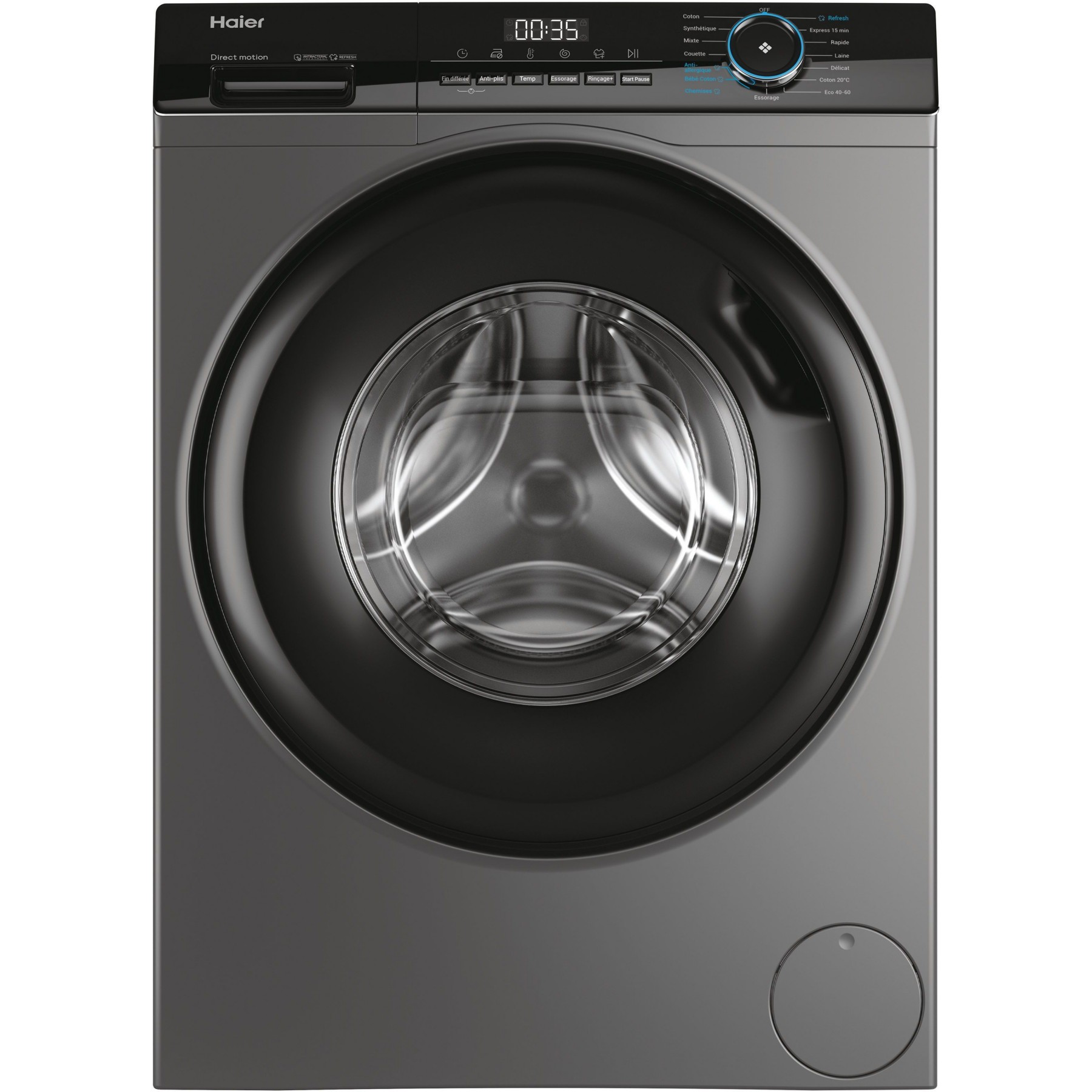 Lave linge hublot HAIER HW90-B14939S8-FR - 9 kg - 1400 tr/min - Classe A - Moteur direct drive