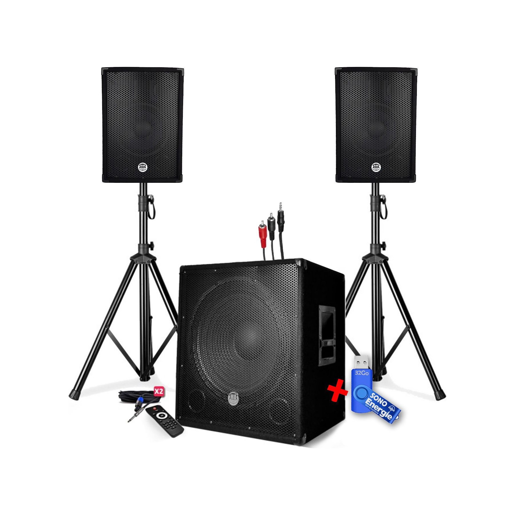 Pack sono BM SONIC BMS1510-USB-BT, 1800W USB Bluetooth