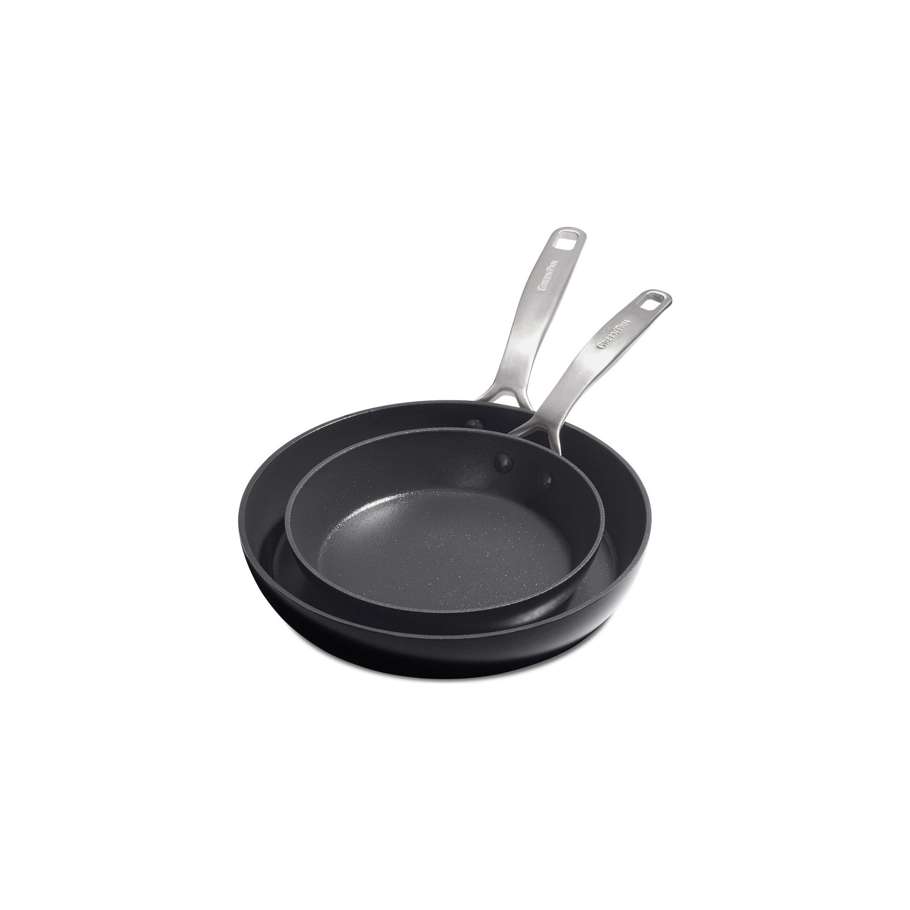 GREENPAN Set de 2 poêles 20cm / 28cm aluminium fo