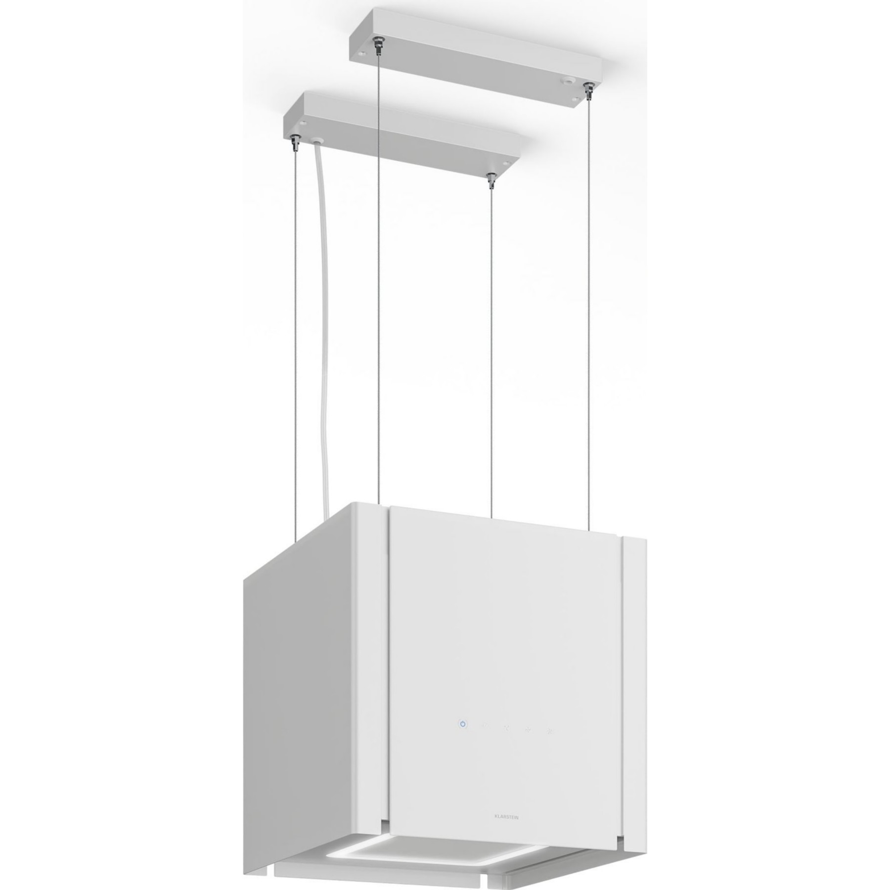 Hotte décorative îlot KLARSTEIN Velaire 40 cm 601 m³/h CEE A++ Blanc