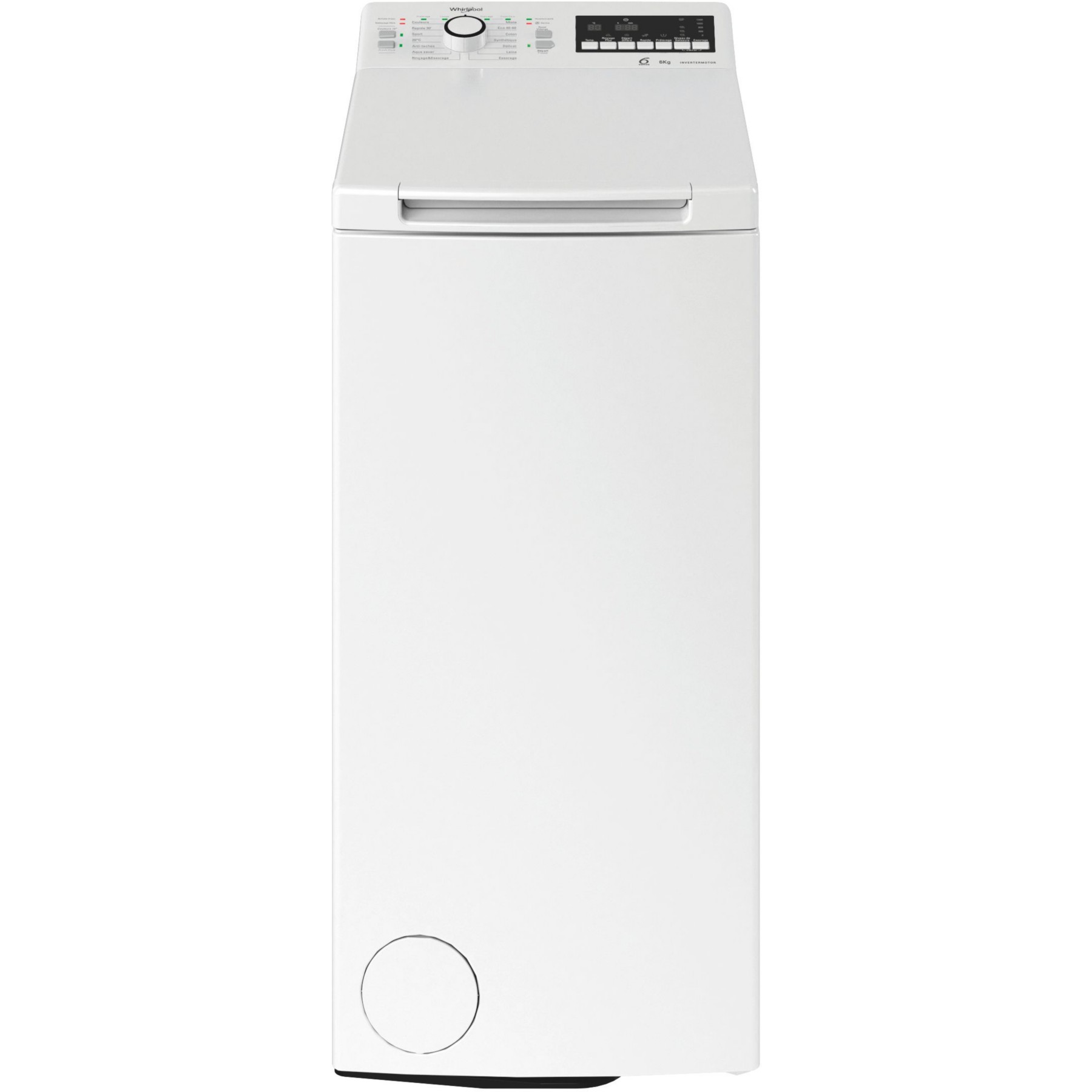 Lave linge top WHIRLPOOL TDLR6265FR - 6 kg - 1200 tr/min - Classe A - Moteur induction