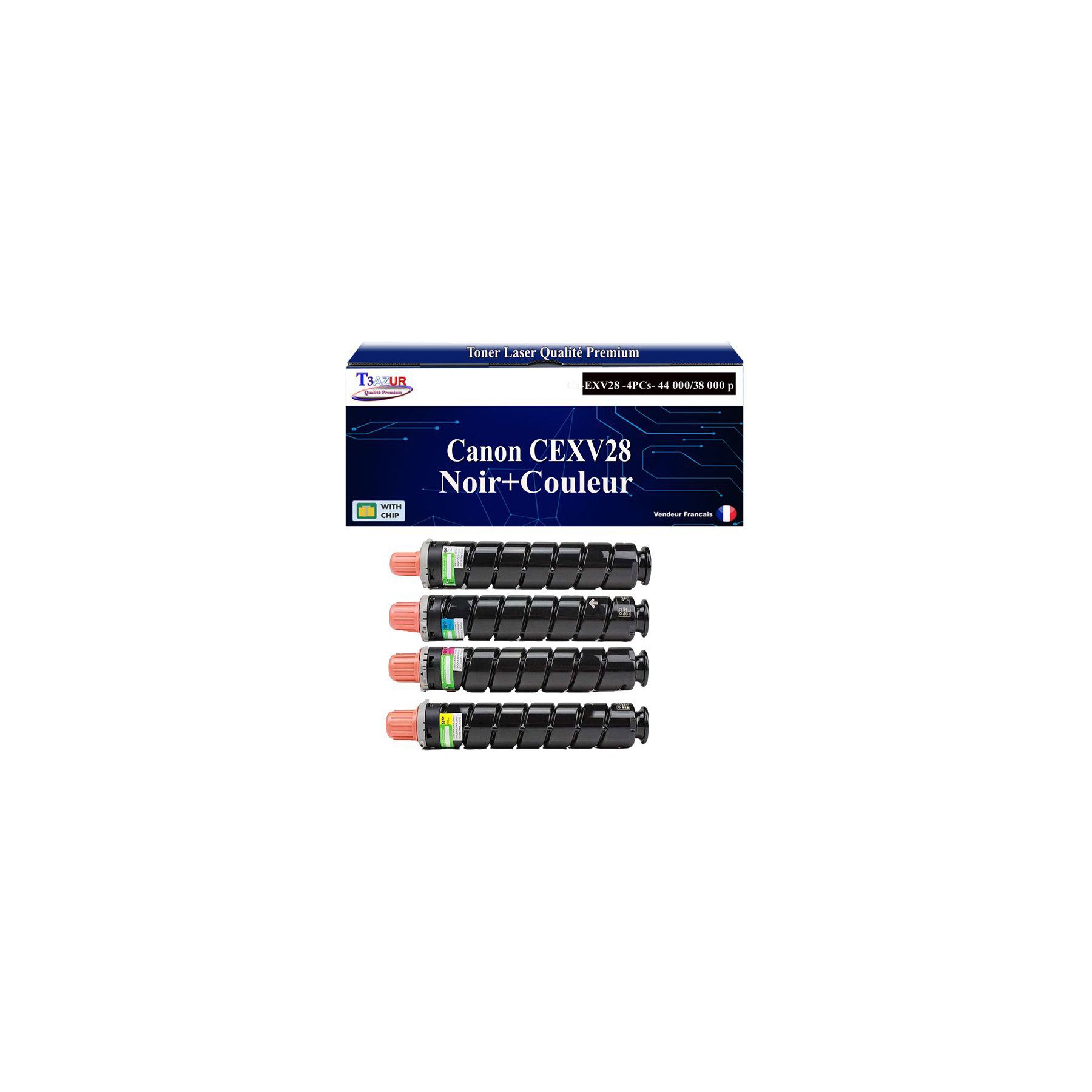 Toner T3AZUR pour Canon C5250i, C5255i, CEXV28(x4)