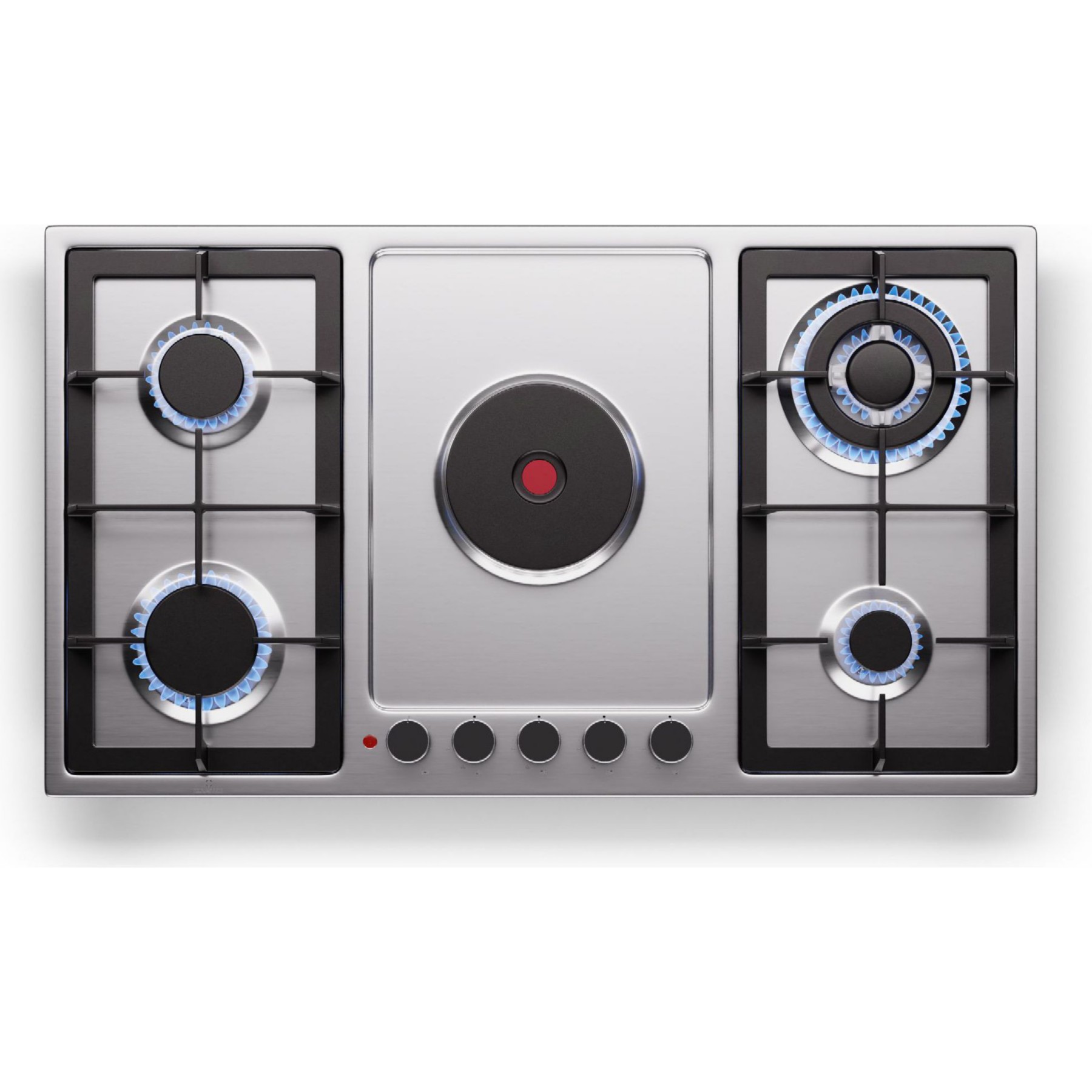 Plaque mixte induction gaz KLARSTEIN MultiChef 5 zones 4 feux gaz inox