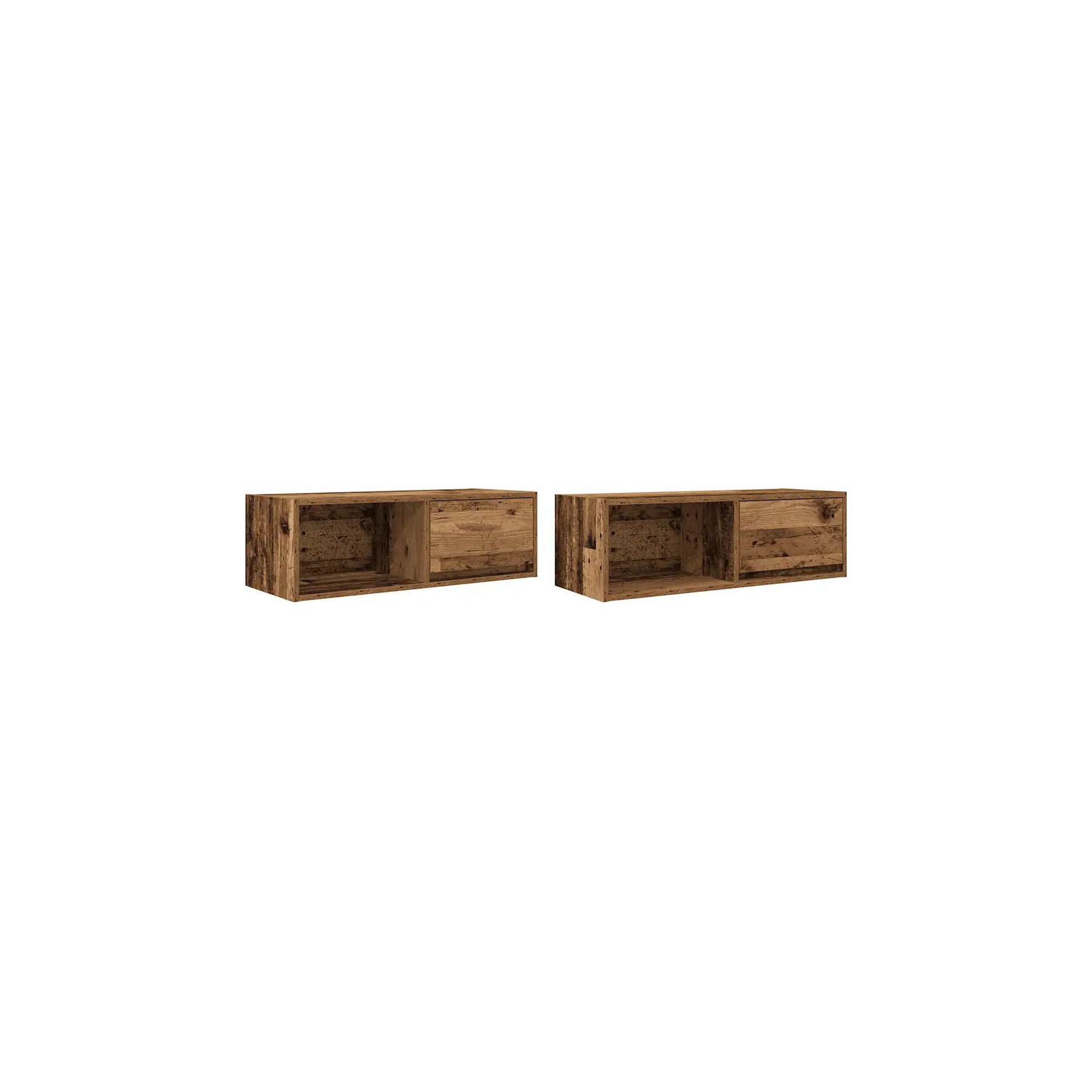 Meuble TV HELLOSHOP26 Lot de 2 meubles TV muraux 80 x 31 x 25