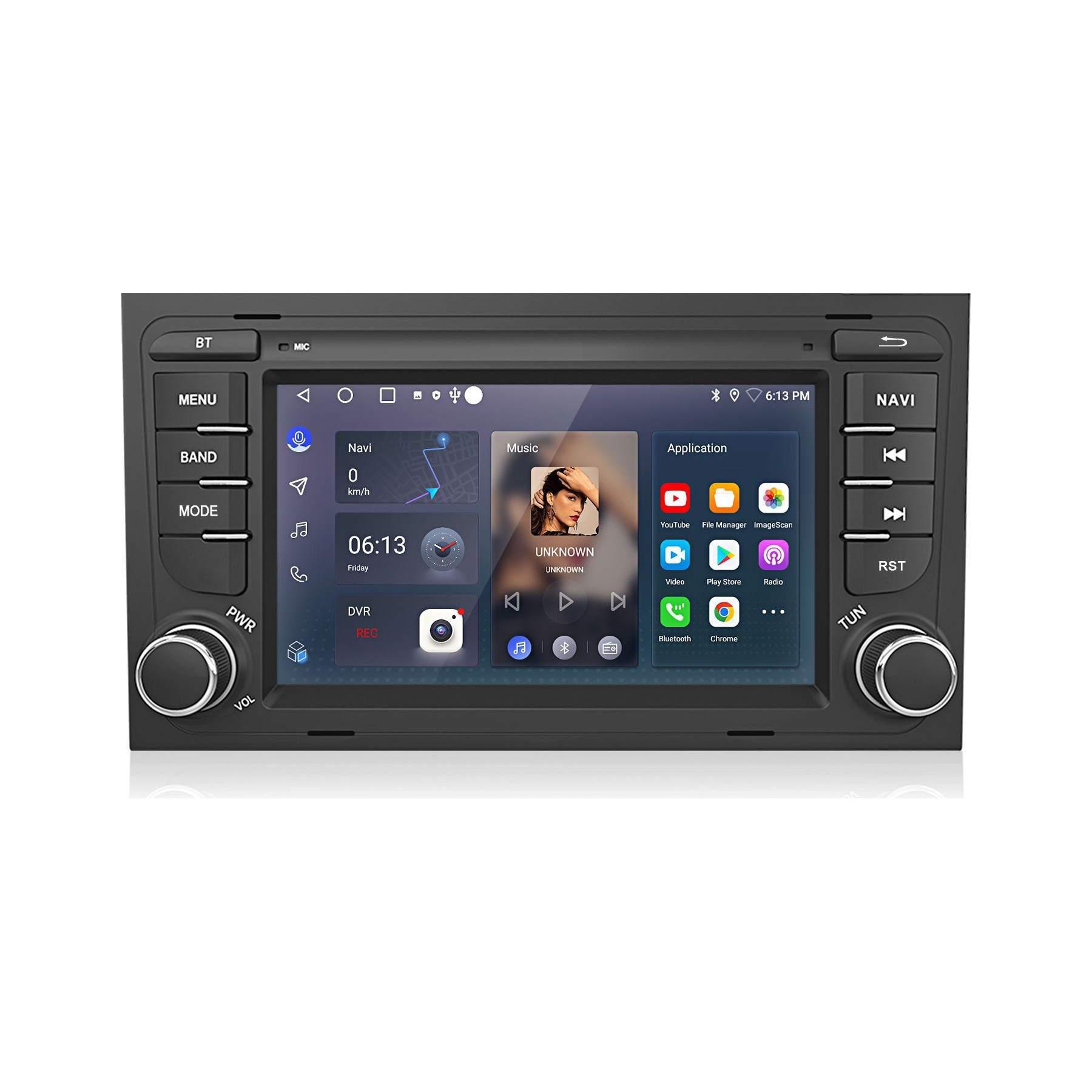 Autoradio connecté JUNSUN pour Audi A4 B6 B7 2000-2009 Carplay