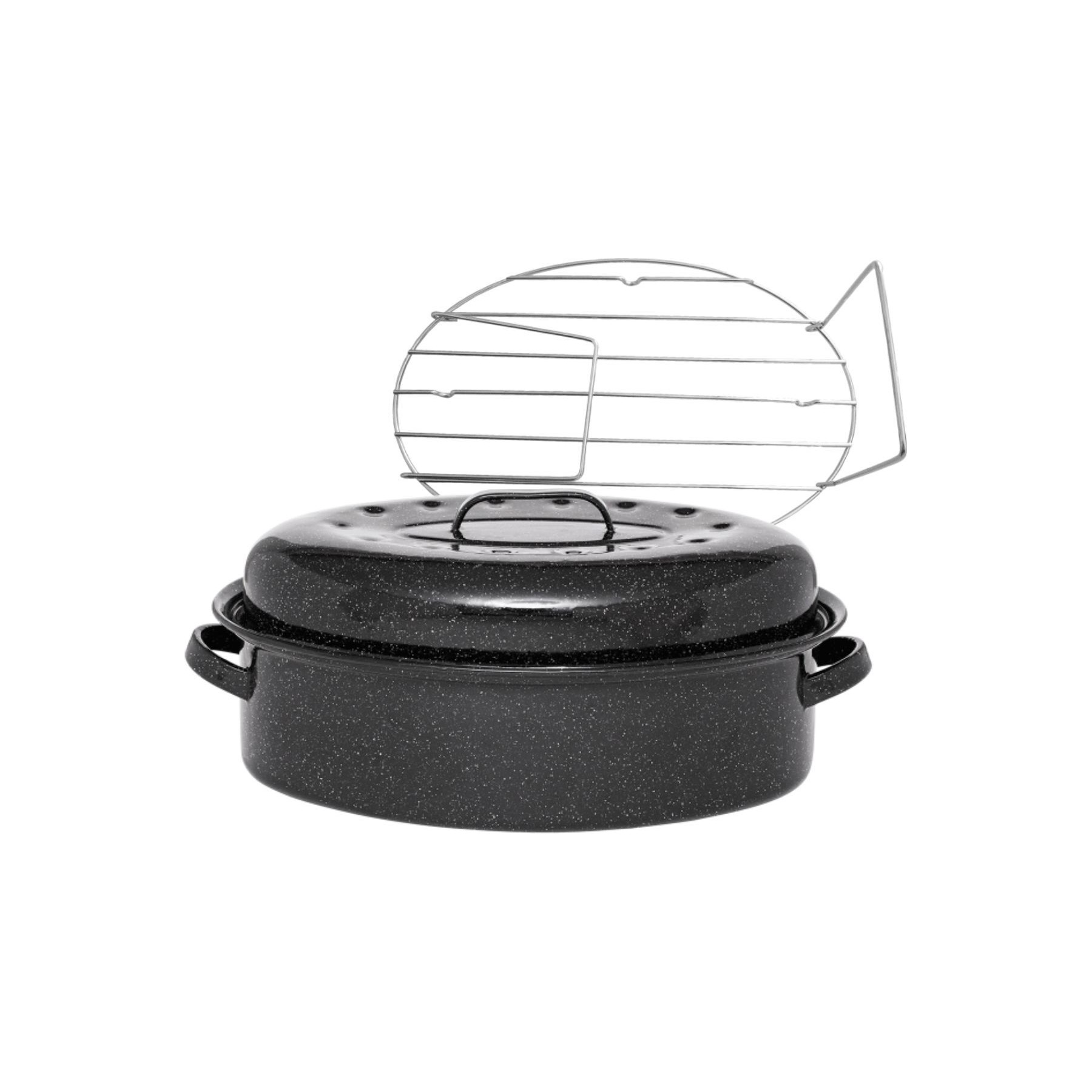 Cocotte GRANITEWARE Cocotte ovale en acier émaillé, Roaster