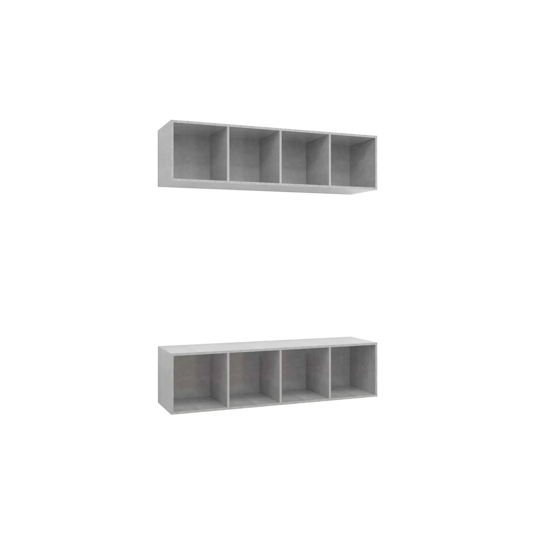 Meuble TV HELLOSHOP26 Lot de 2 meubles TV muraux fonctionnels