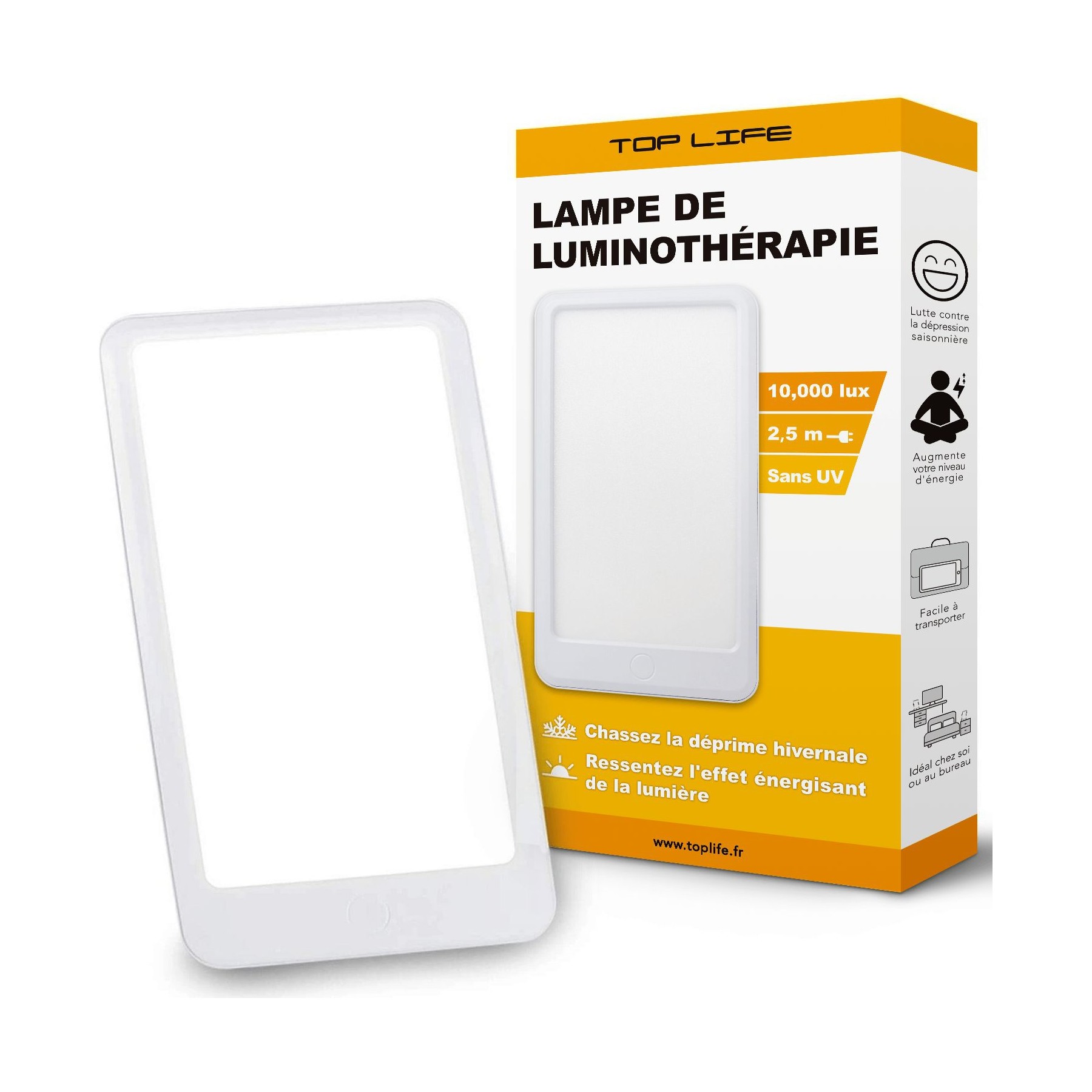 Luminothérapie TOP LIFE Lampe de Luminothérapie 10000 Lux