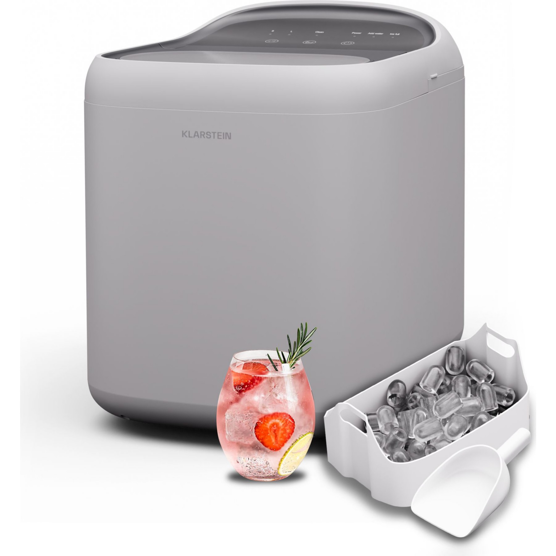 Machine à glaçons KLARSTEIN SparkIce 15kg/24h 2 modes auto Blanc