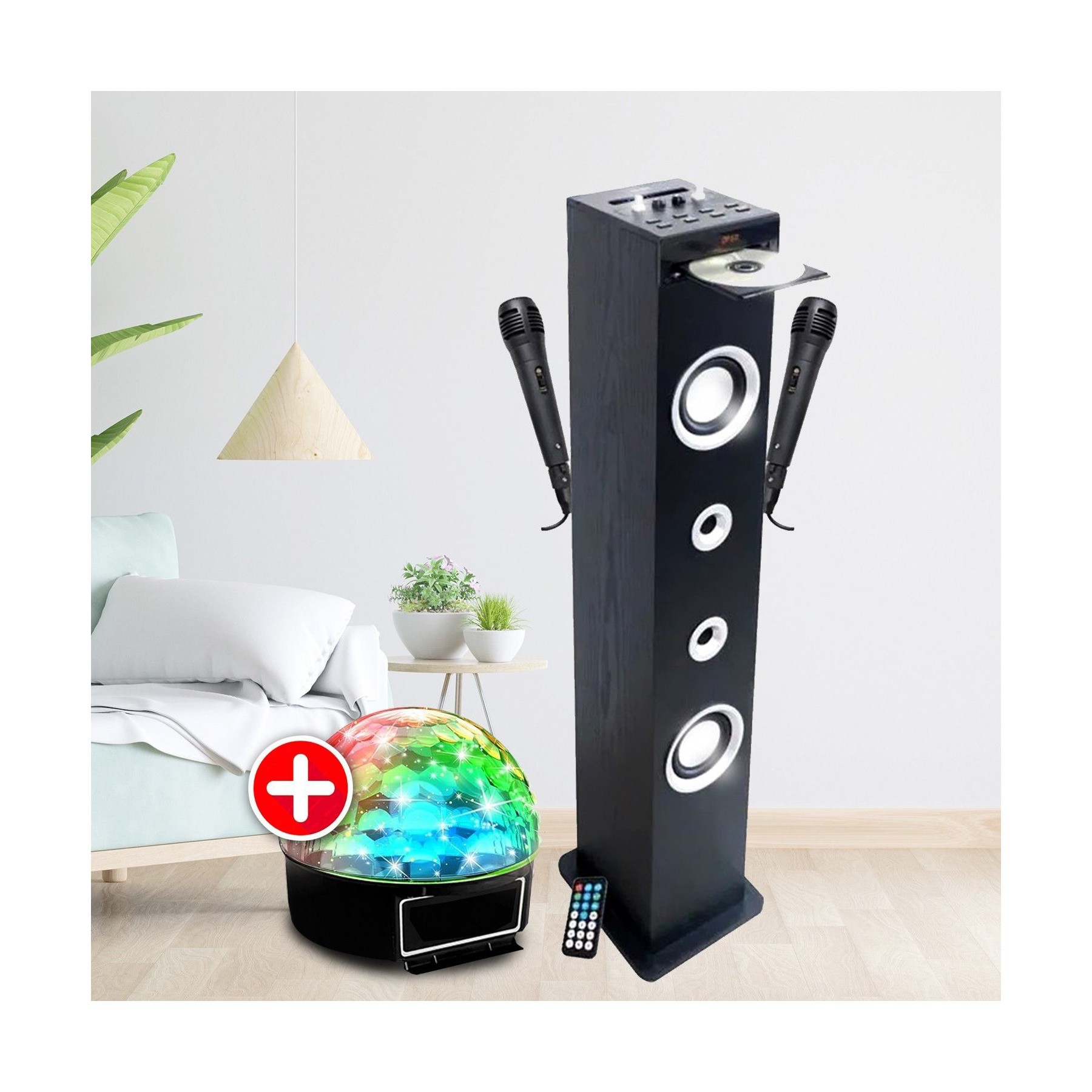 Enceinte Bluetooth INOVALLEY Tour de son CD et Karaoké Inovalley HP49