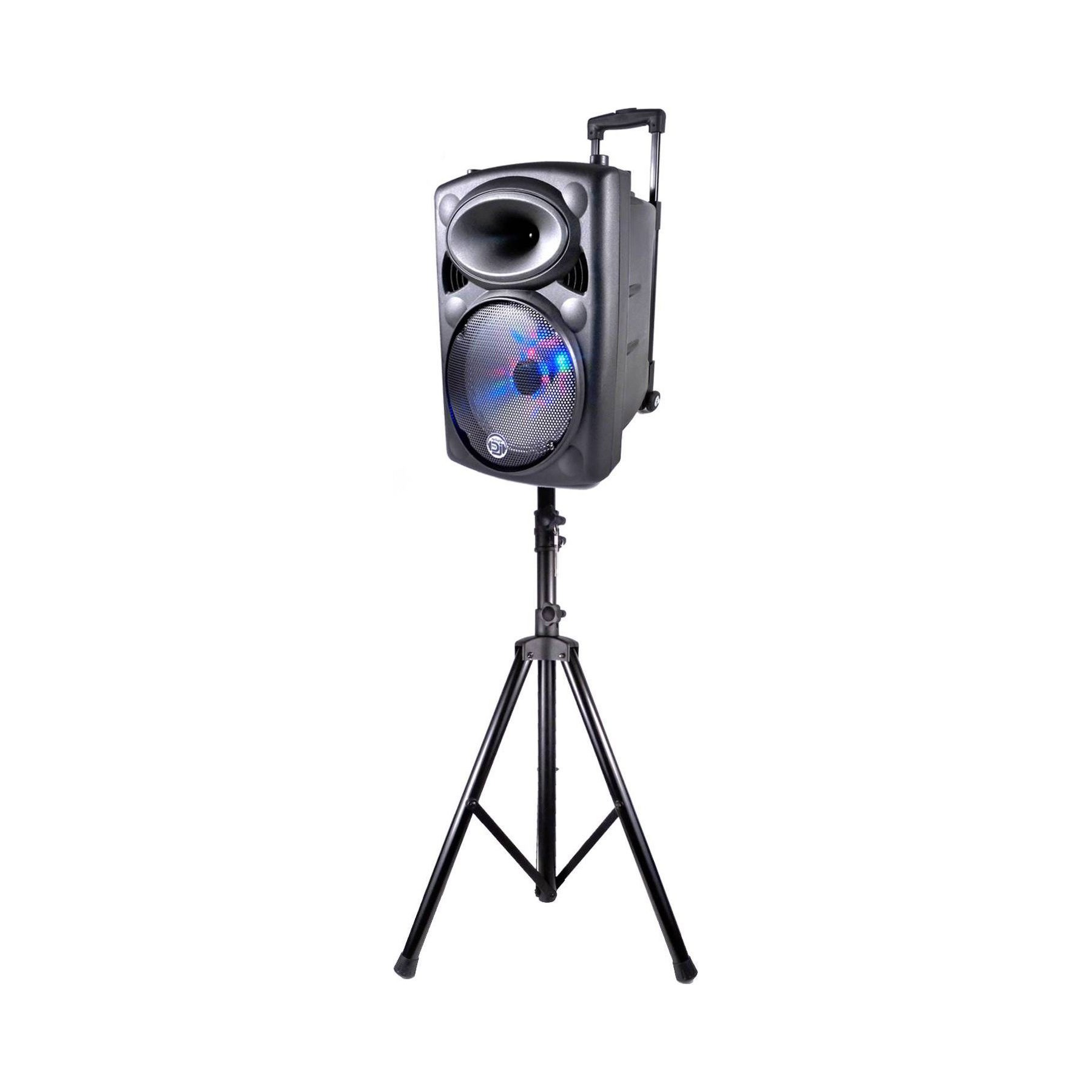 Pack sono MYDEEJAY Enceinte Mobile 10"500W Amplif LEDs+pied