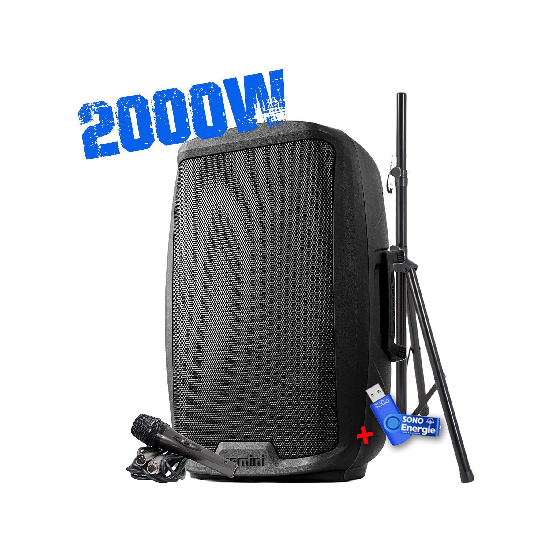 Enceinte sono GEMINI SONO PORTABLE AS-2115BT-PK-CLE