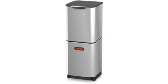Poubelle JOSEPH JOSEPH Totem Compact 40L tri selectif Acier