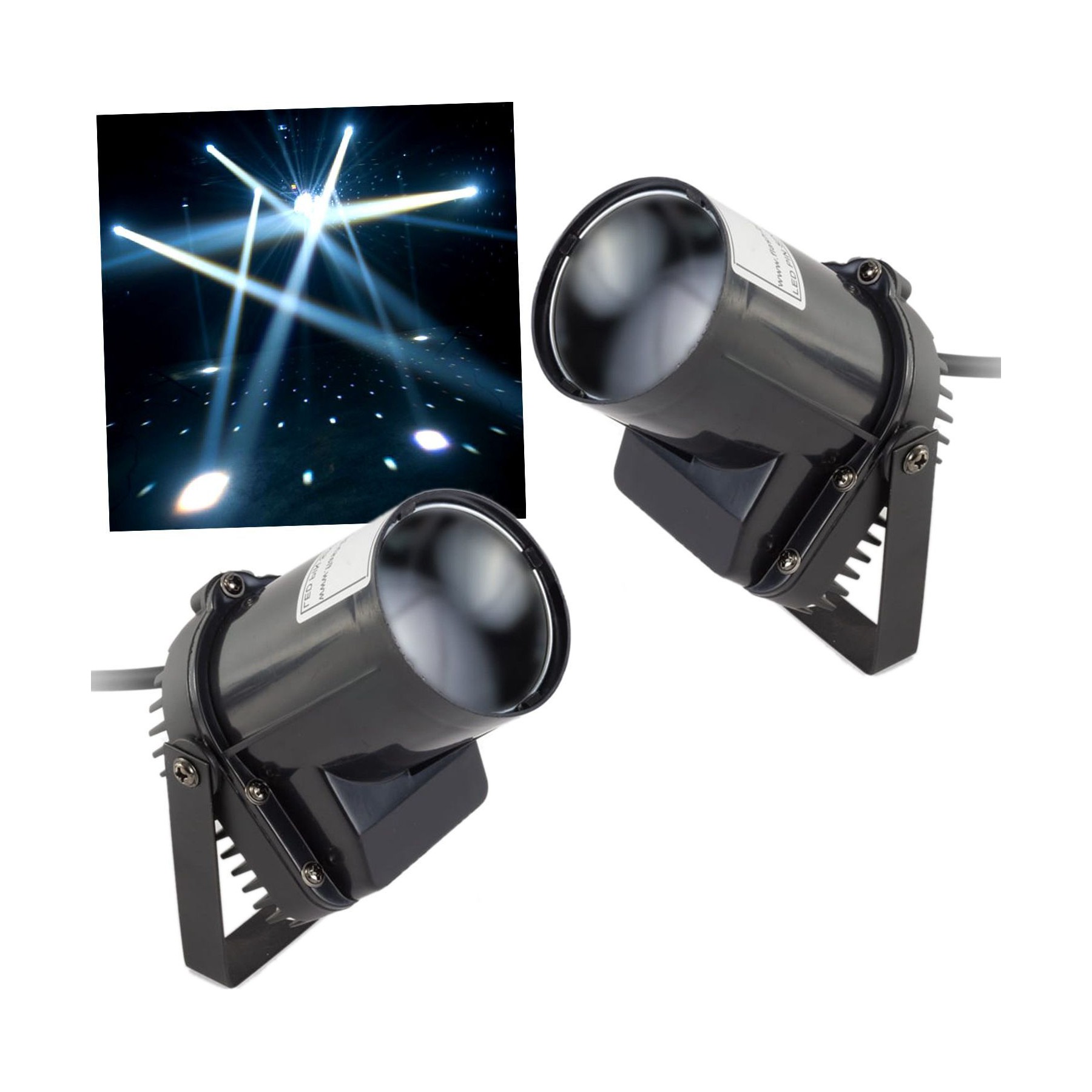 Jeu de lumières FLASH Pack 2 spots à LED Blanc de 5W