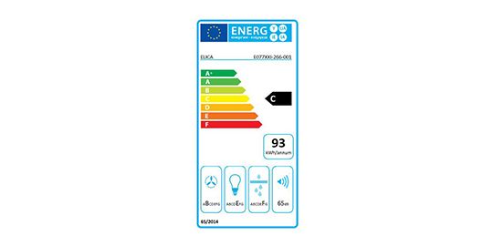 Hotte décorative murale inclinée ELICA MAJESTIC BL/A/60