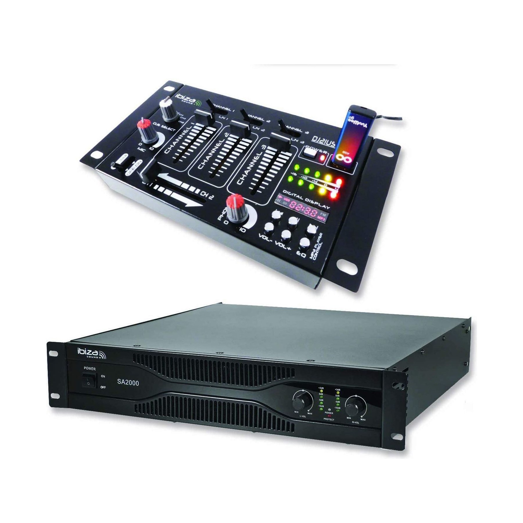 Pack sono IBIZA Pack sonorisation amplificateur 2000W SA