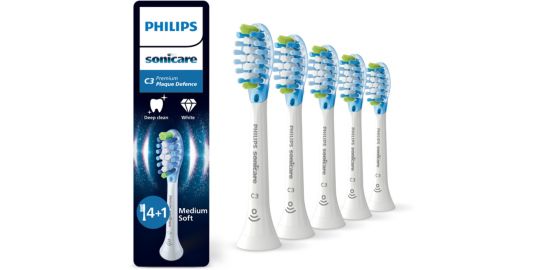 Brossette dentaire PHILIPS Sonicare lot de 5 - HX9045/87 white Premium Plaque Defence C3