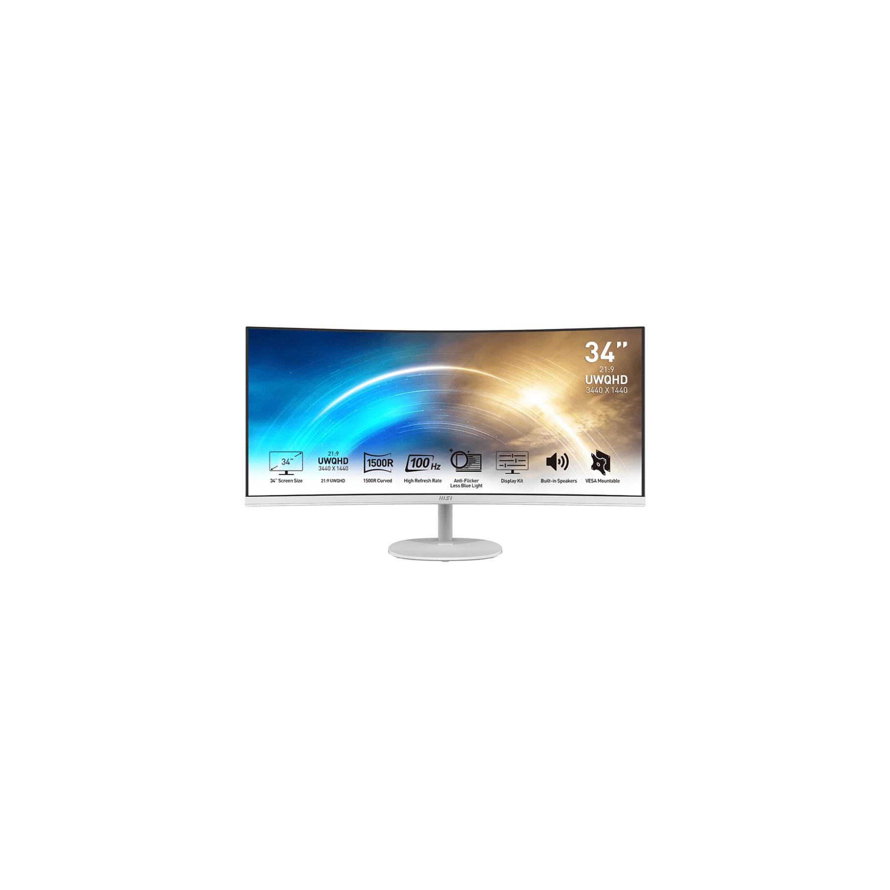 Ecran PC MSI PRO MP341CQW Incurvé 34'' VA