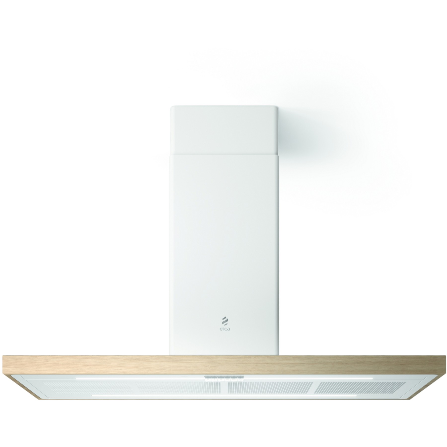 Hotte décorative îlot ELICA BIO ISLAND WH/A/120*58 ROVERE