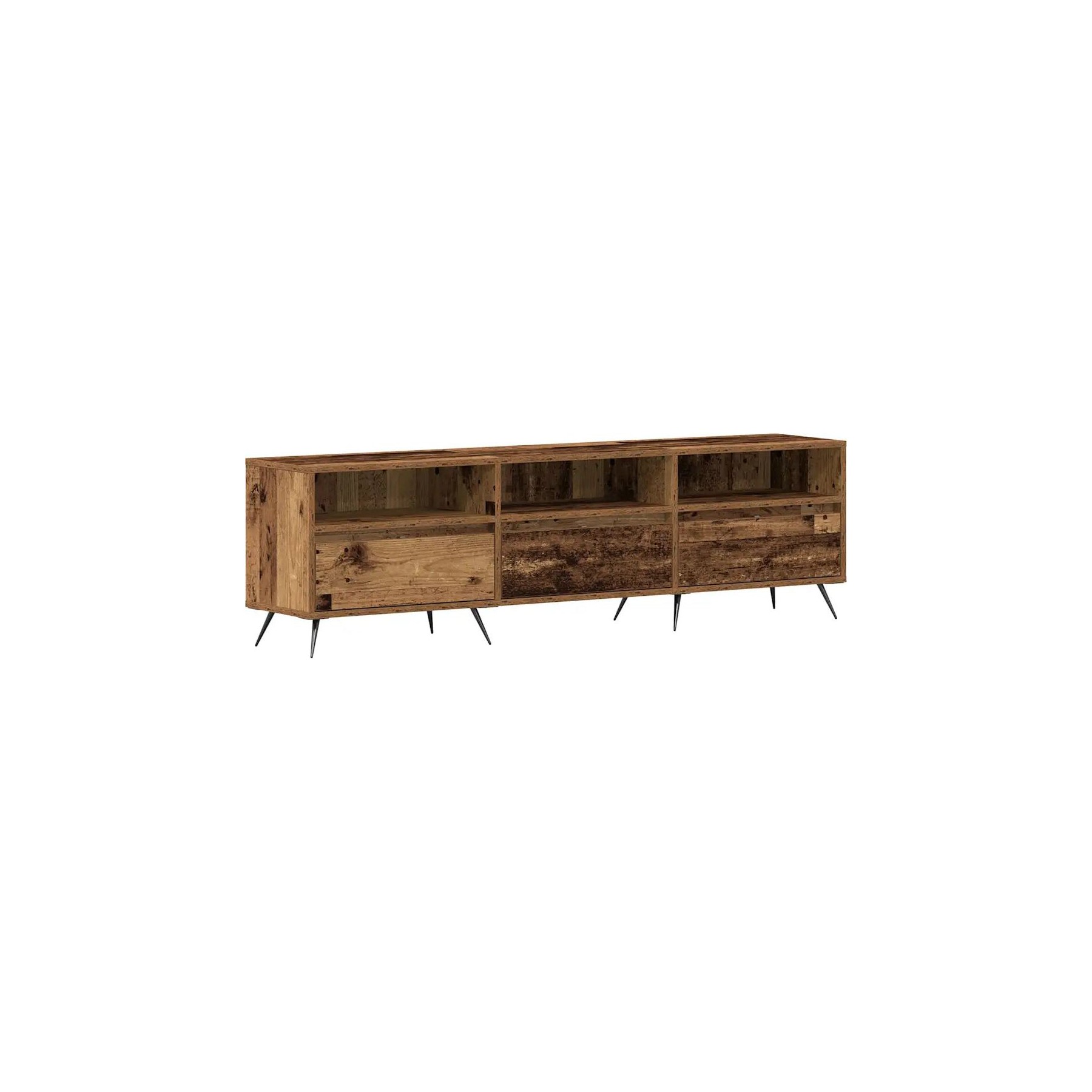 Meuble TV HELLOSHOP26 Meuble TV rectangulaire moderne avec ran
