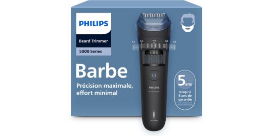 Tondeuse barbe PHILIPS BT5775/15 Series 5000, molette réglable,  40 hauteurs de coupe, précision 0,2 mm, autonomie 100 mn