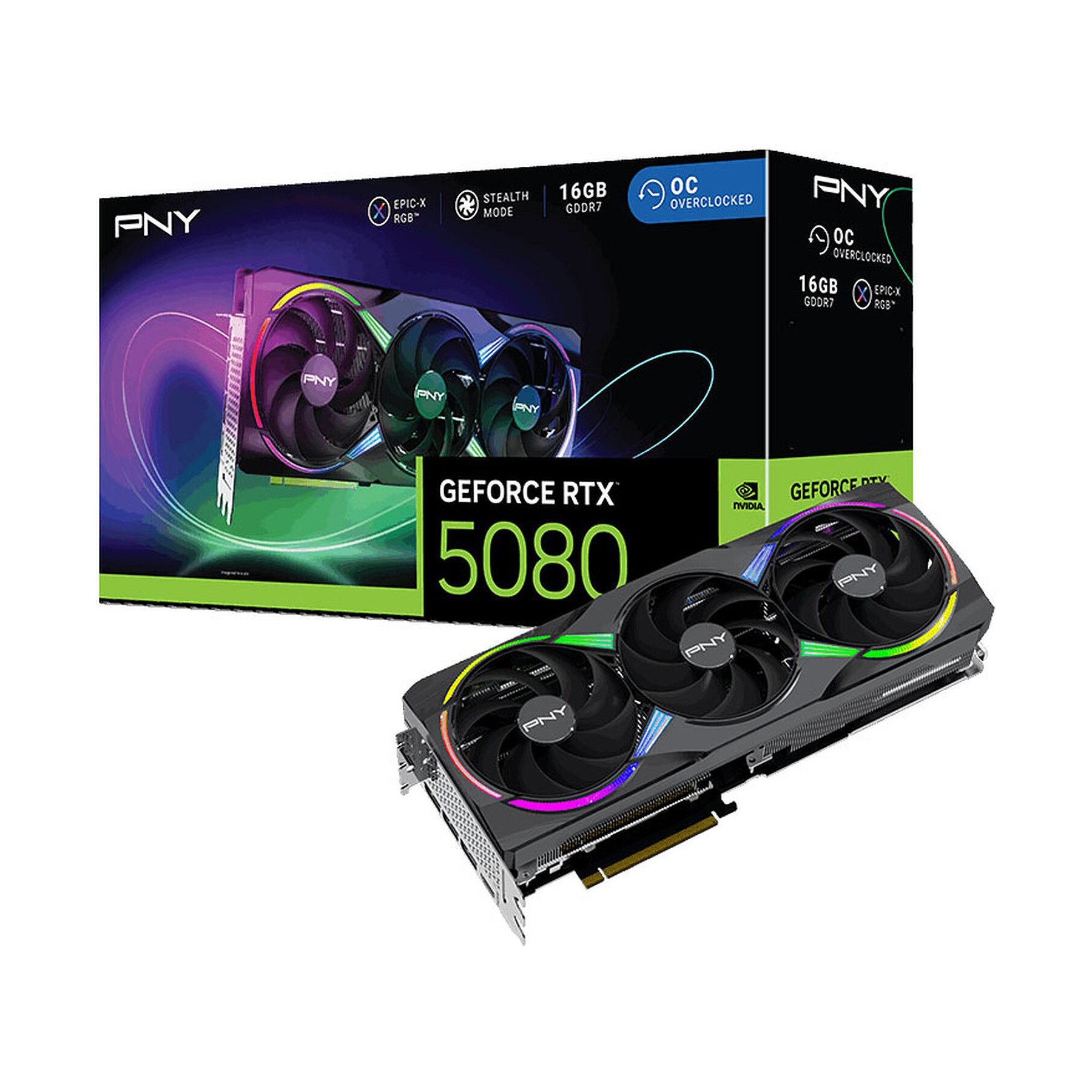 Carte graphique PNY GeForce RTX 5080 16GB ARGB OC