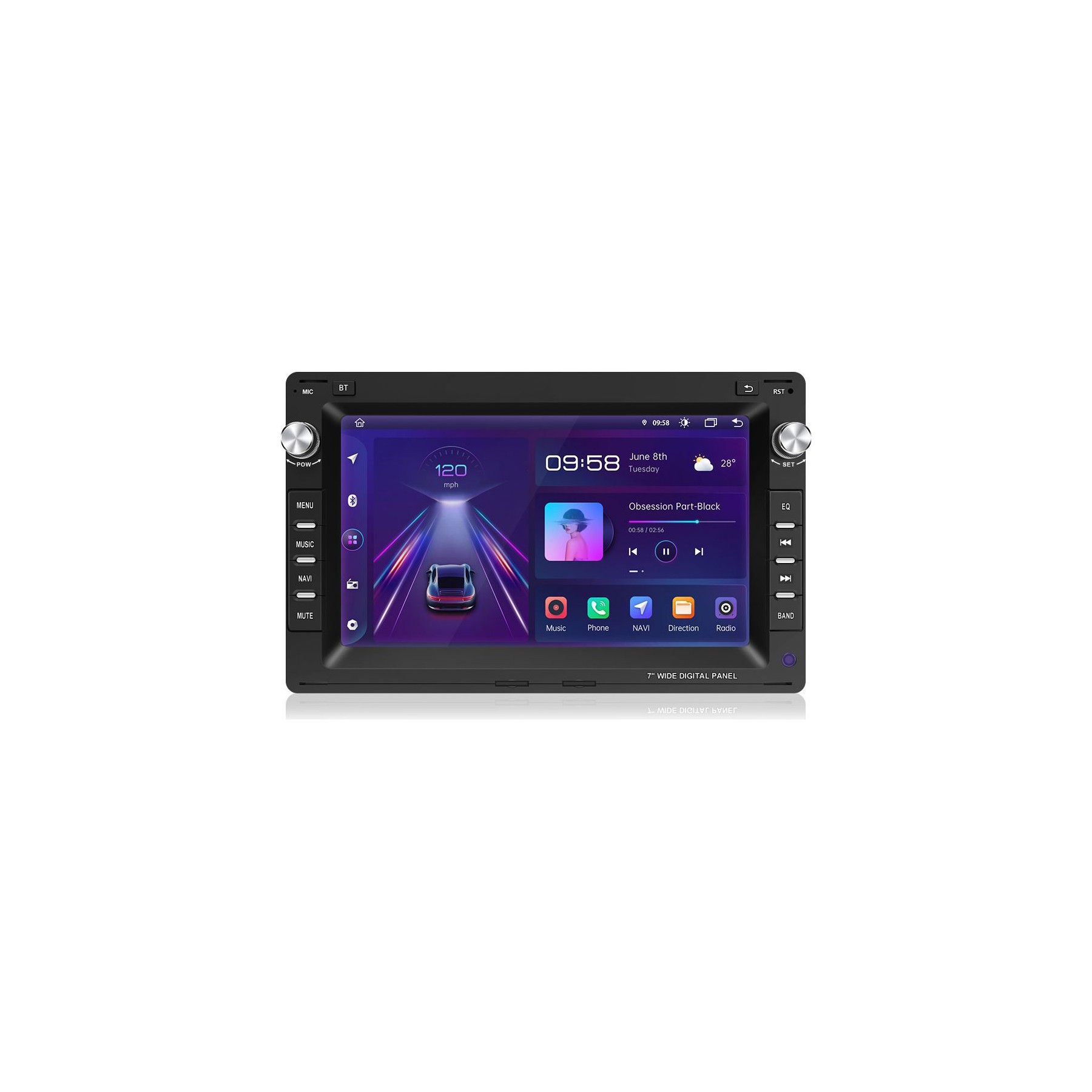Autoradio connecté JUNSUN pour VW Polo 9N Golf 4 SWC BT Carplay